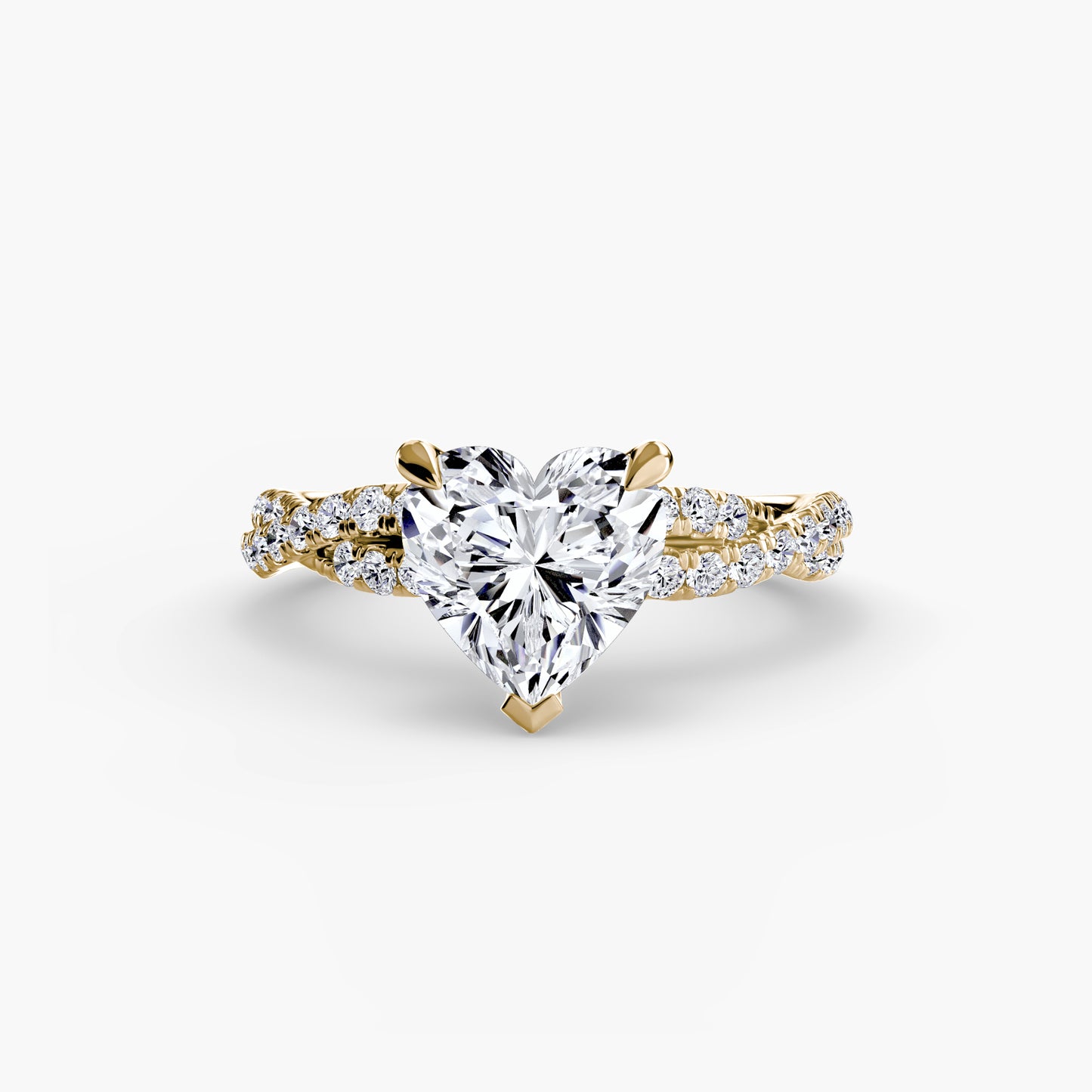 The Ever-Twined diamond ring with Twisted Pavé band