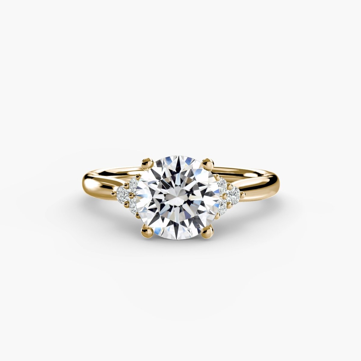 Solitaire with Cluster Shoulders | Joaillerie VCL