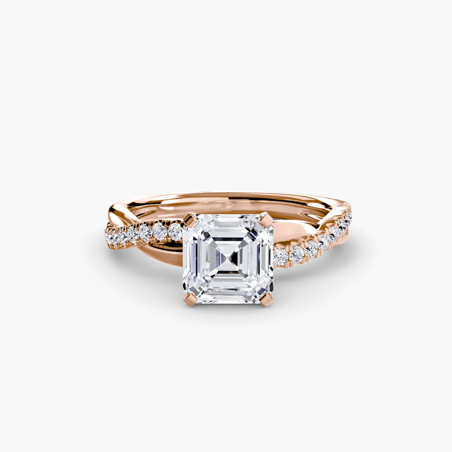 Signature bypass diamond Twist Pavé Ring