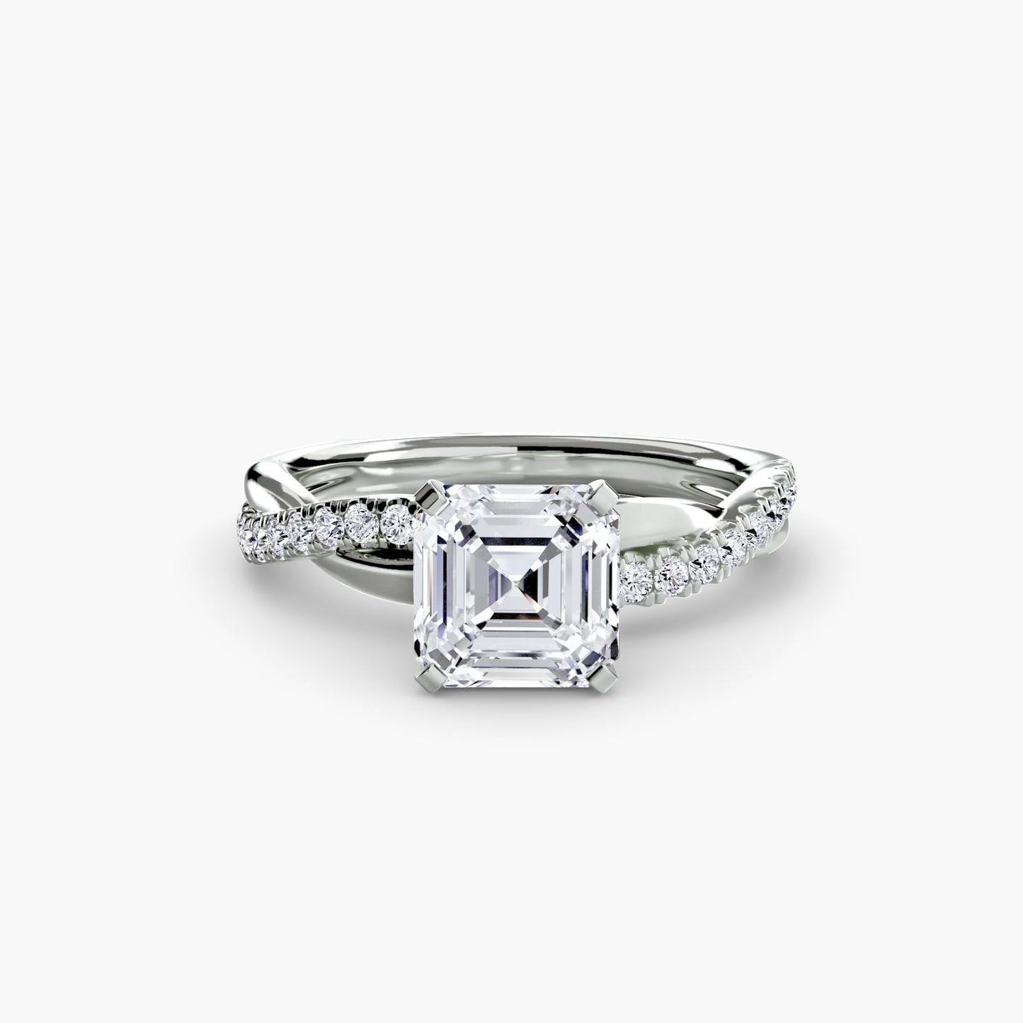 Signature bypass diamond Twist Pavé Ring