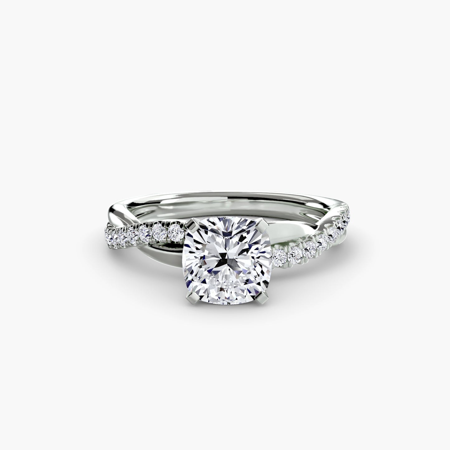 Signature bypass diamond Twist Pavé Ring