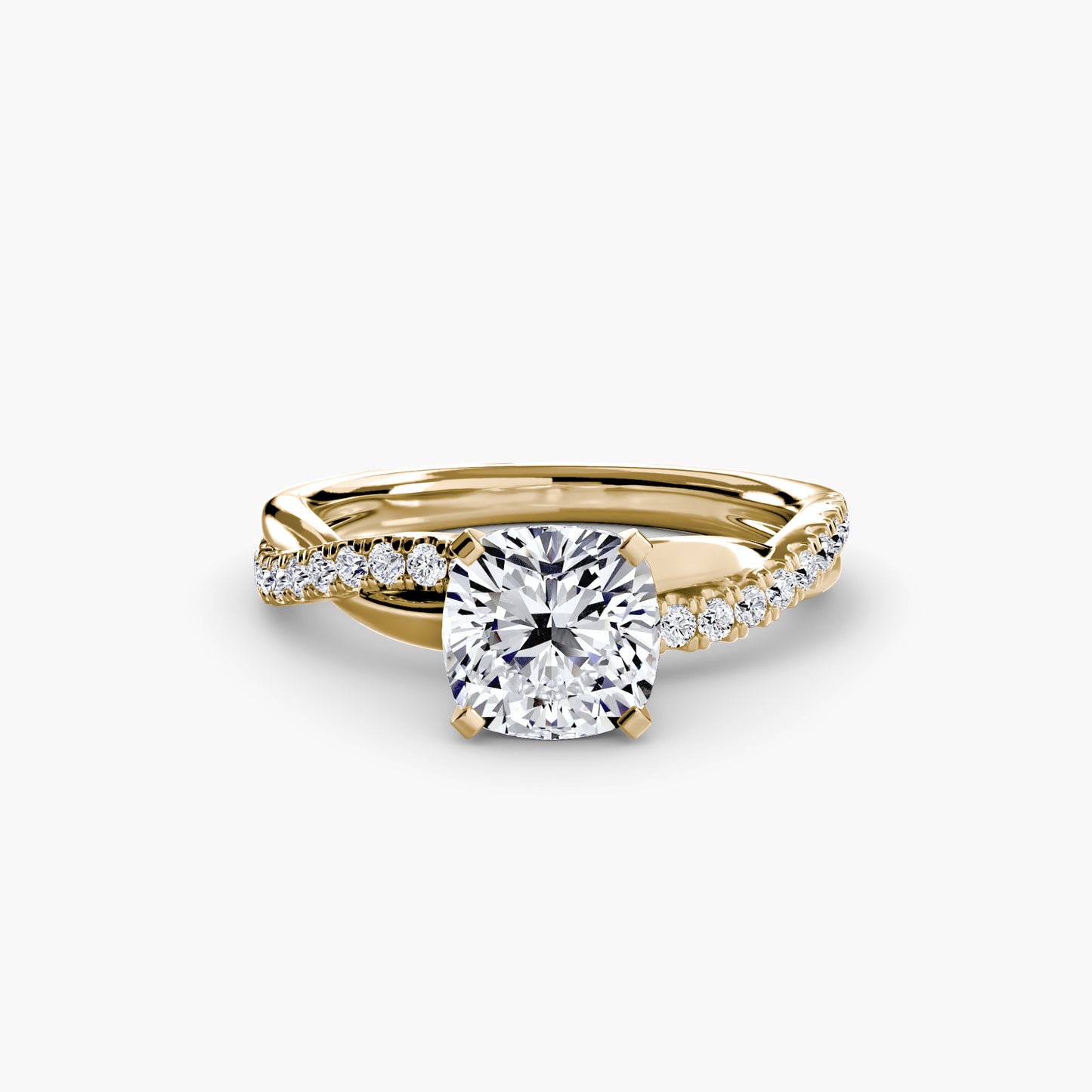 Signature bypass diamond Twist Pavé Ring