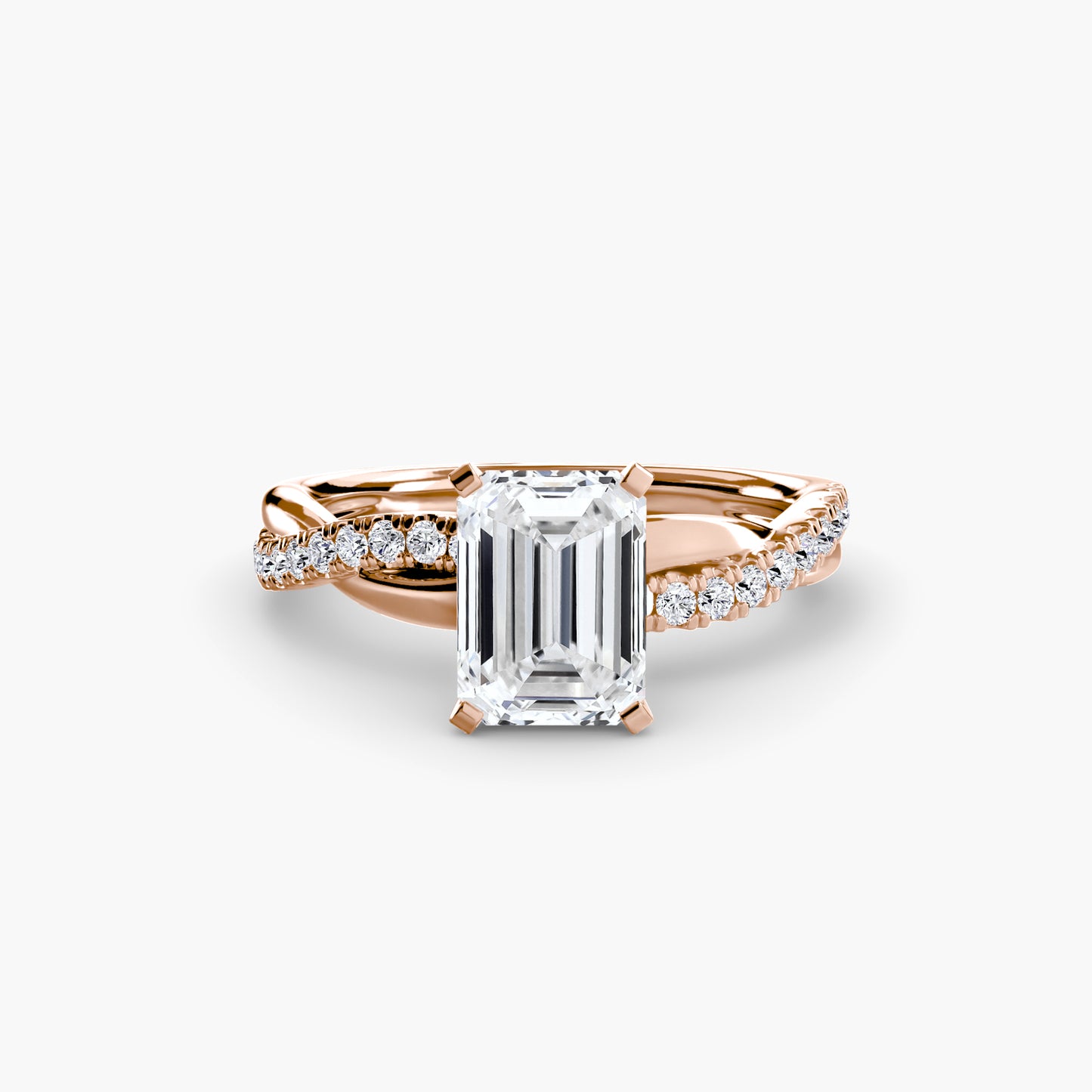 Signature bypass diamond Twist Pavé Ring
