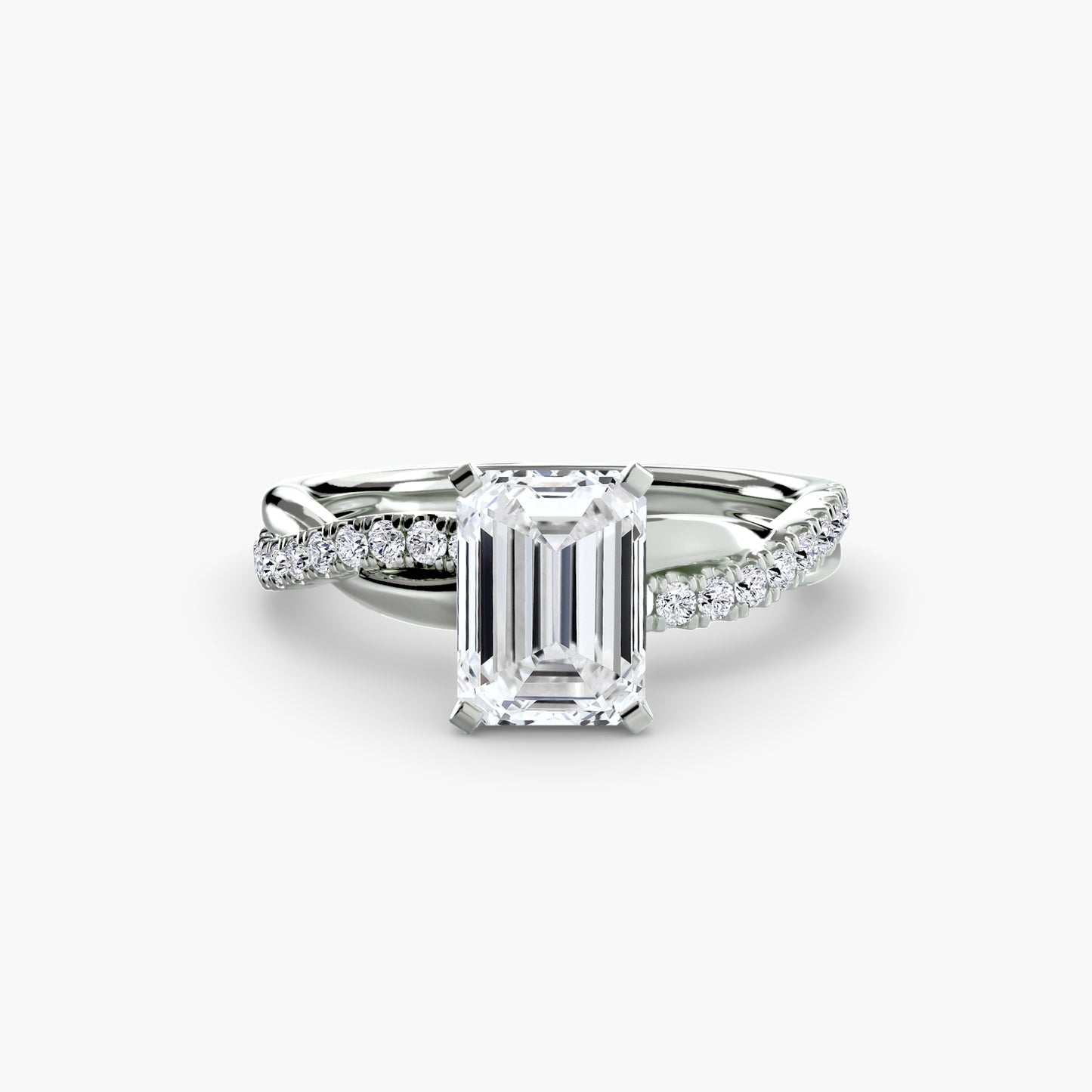 Signature bypass diamond Twist Pavé Ring