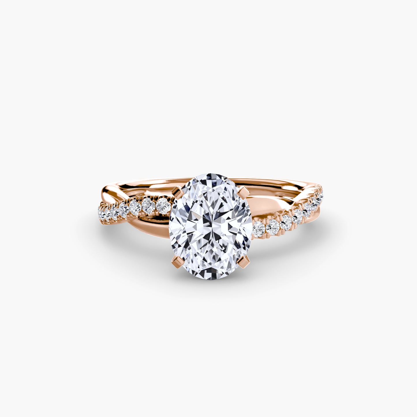 Signature bypass diamond Twist Pavé Ring