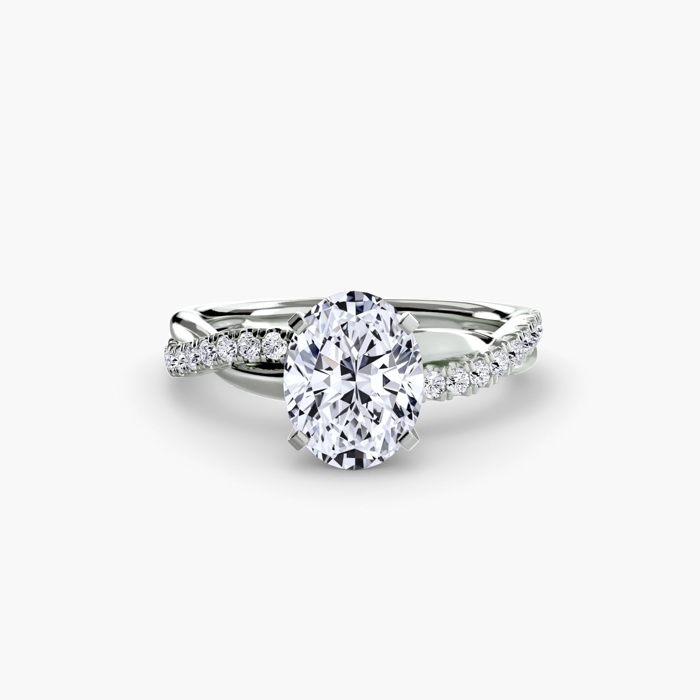 Signature bypass diamond Twist Pavé Ring