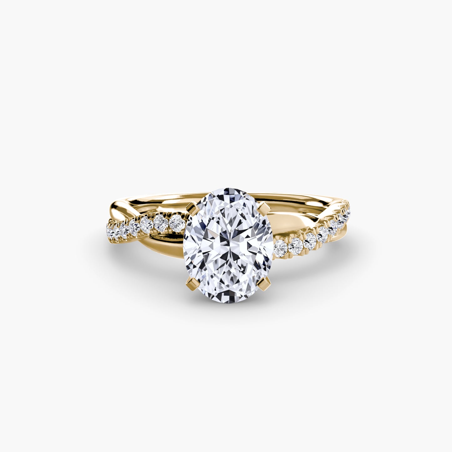 Signature bypass diamond Twist Pavé Ring