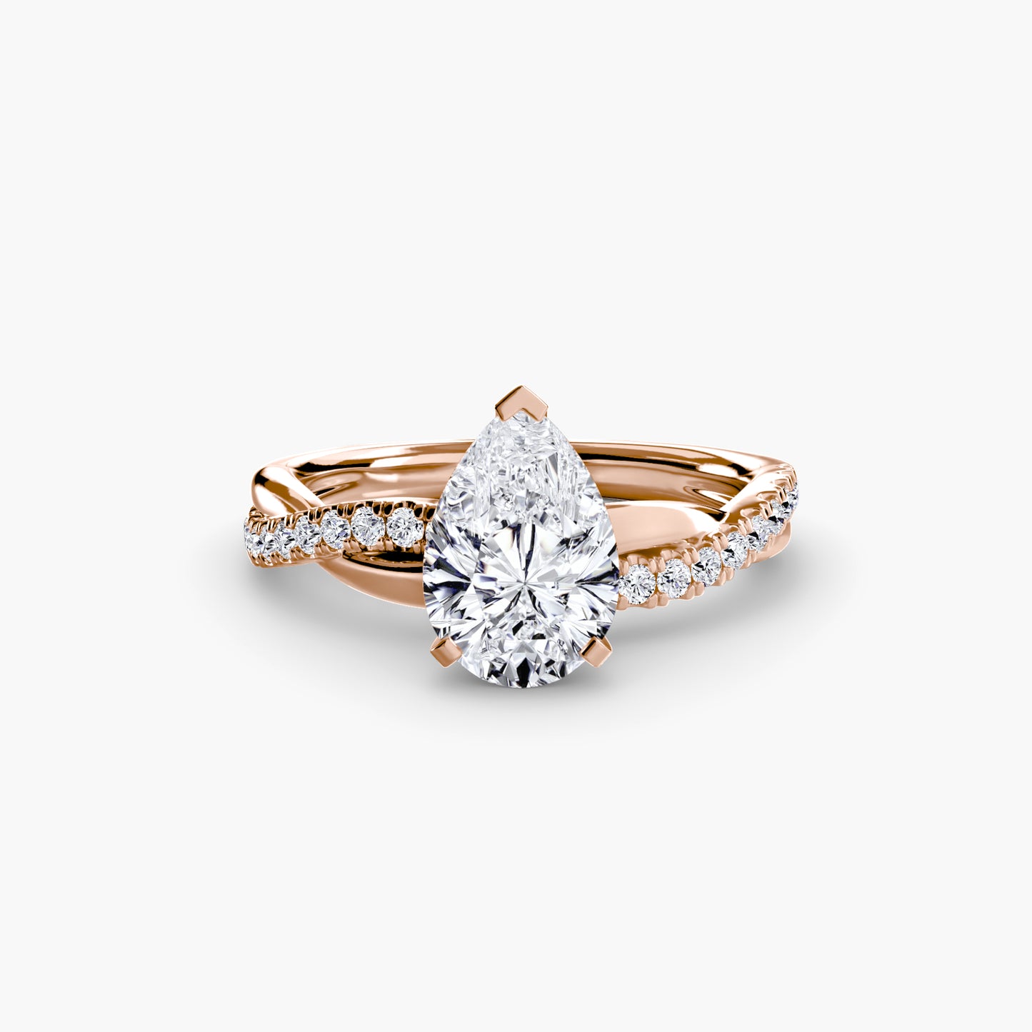 Signature bypass diamond Twist Pavé Ring