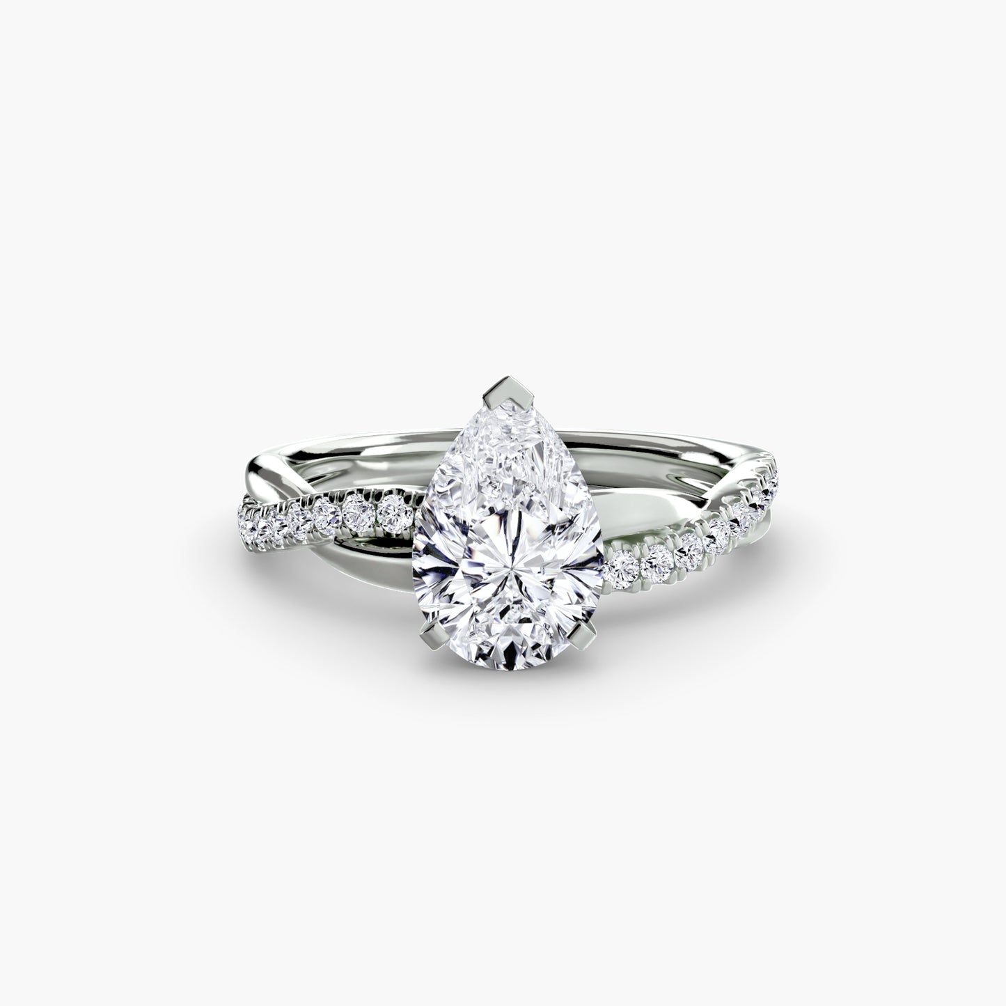 Signature bypass diamond Twist Pavé Ring