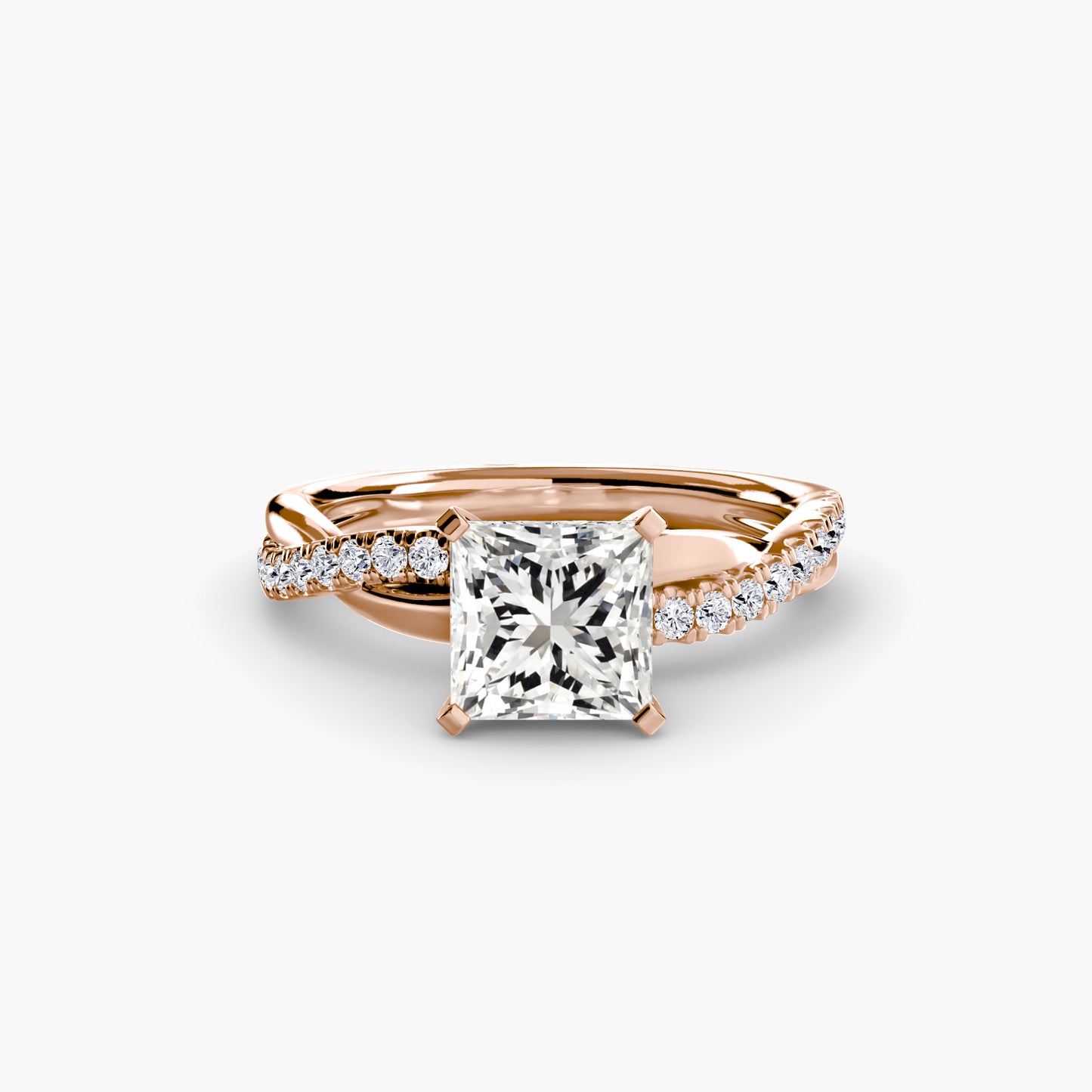 Signature bypass diamond Twist Pavé Ring