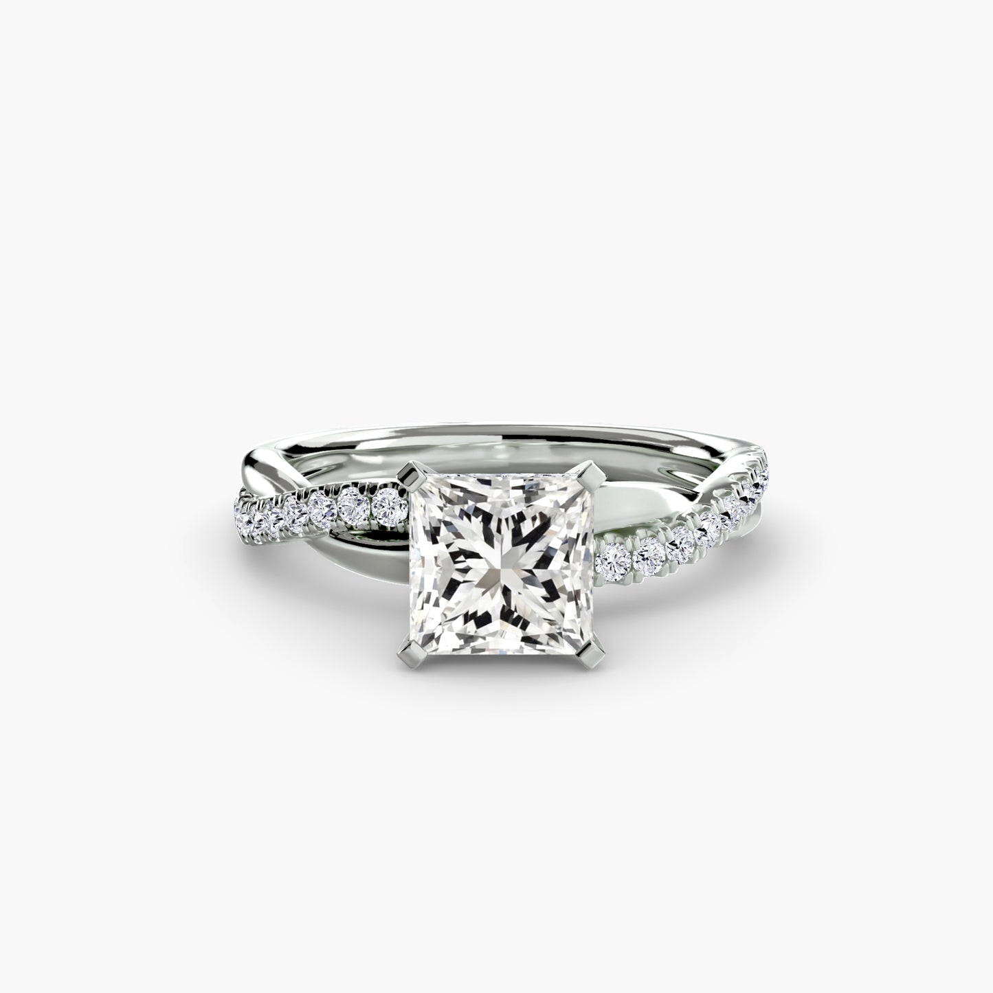 Signature bypass diamond Twist Pavé Ring