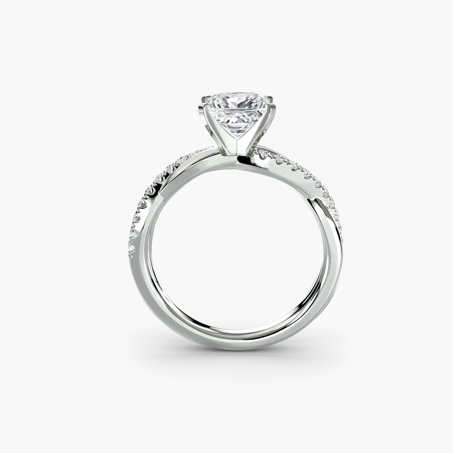 Signature bypass diamond Twist Pavé Ring