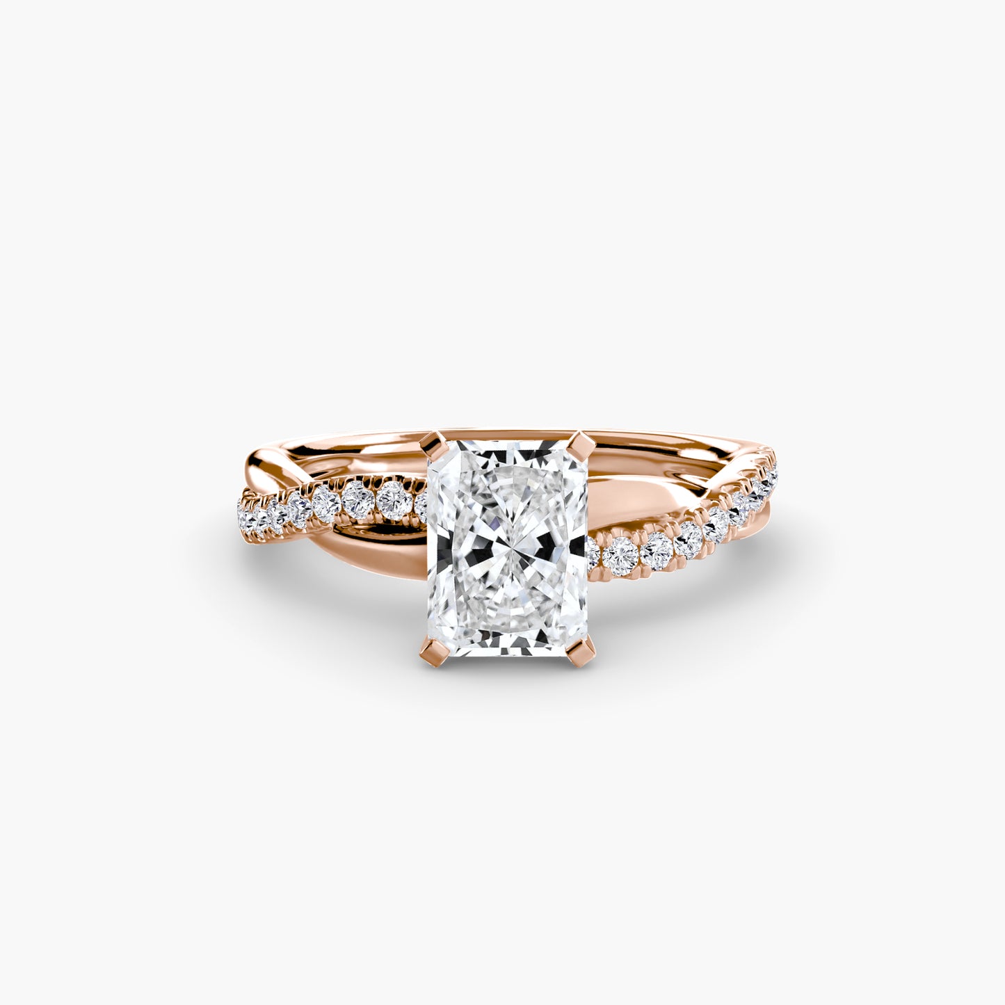 Signature bypass diamond Twist Pavé Ring