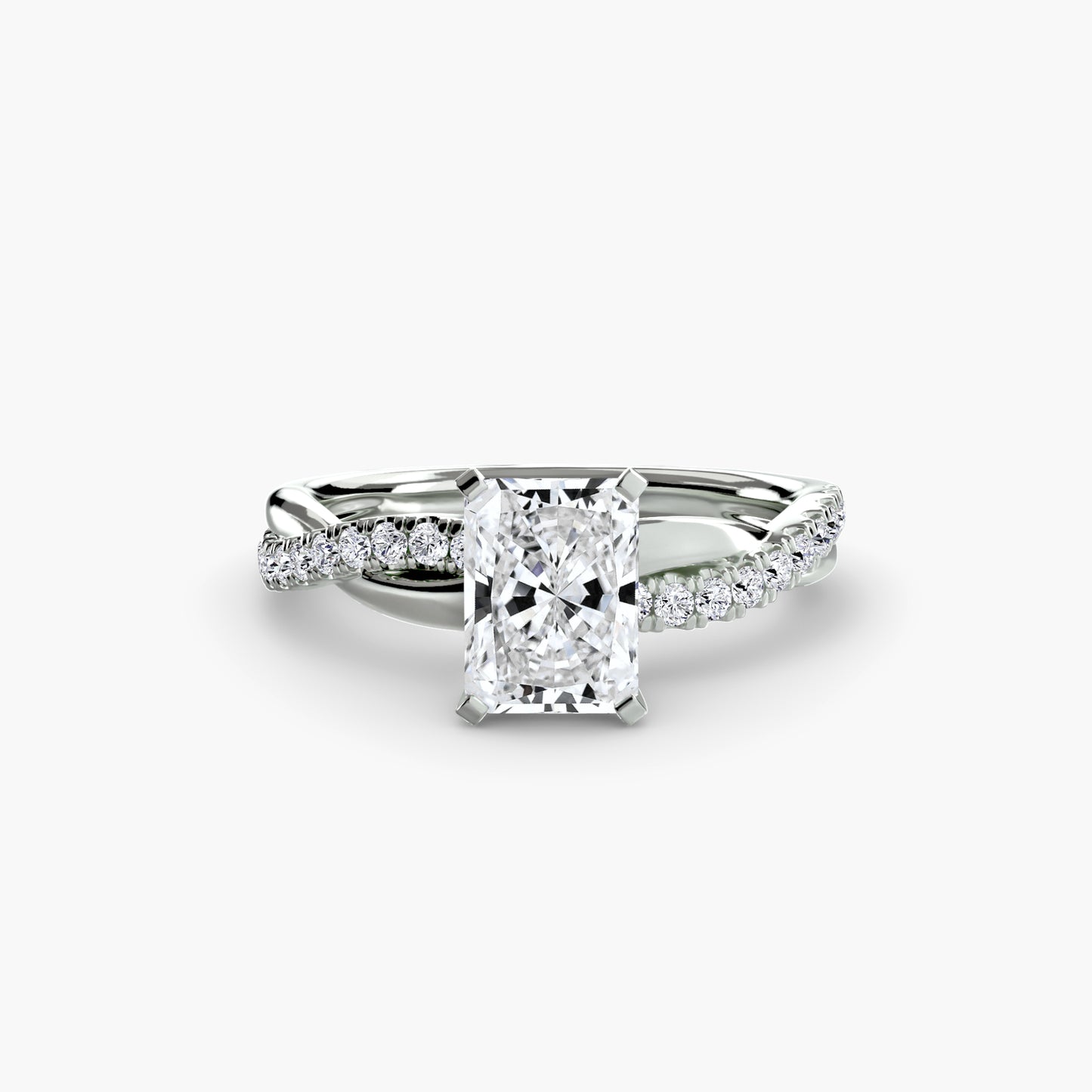 Signature bypass diamond Twist Pavé Ring