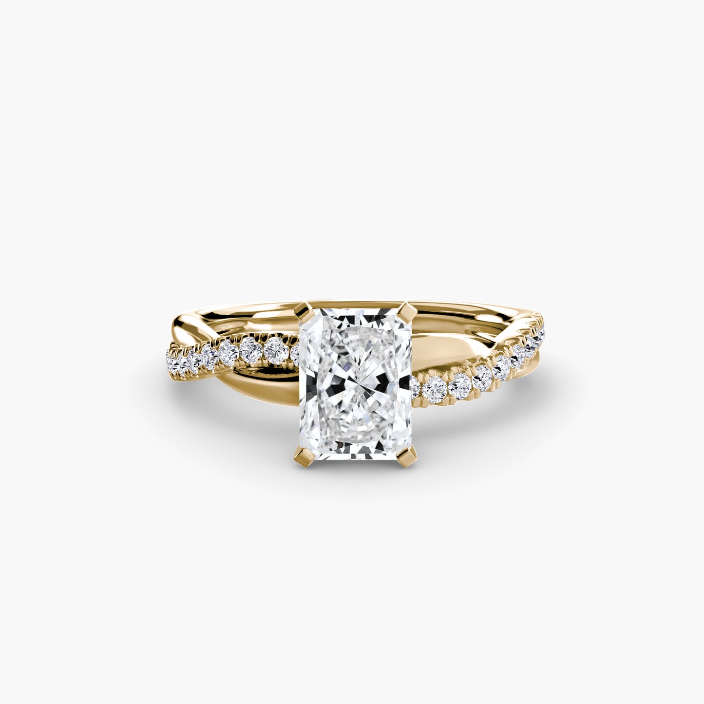 Signature bypass diamond Twist Pavé Ring