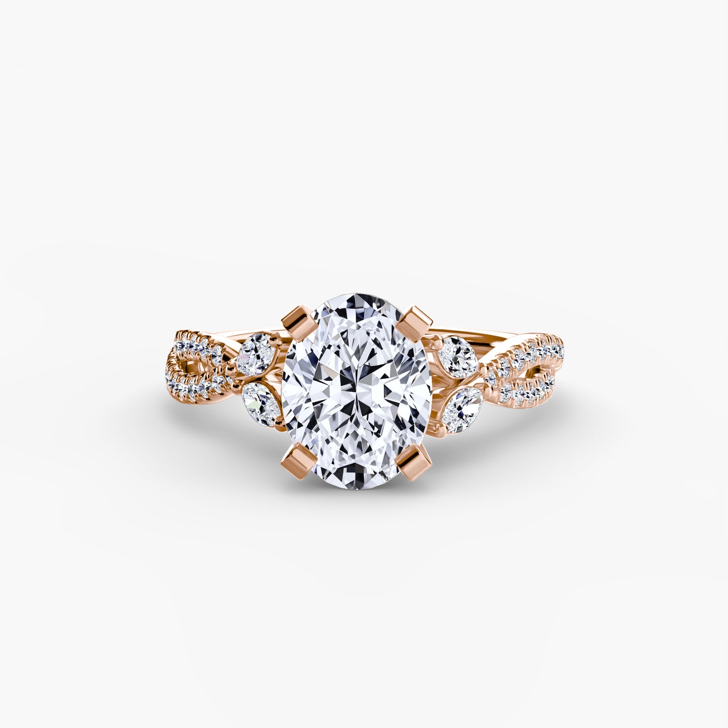 Seraphina diamond ring with Twist Pavé