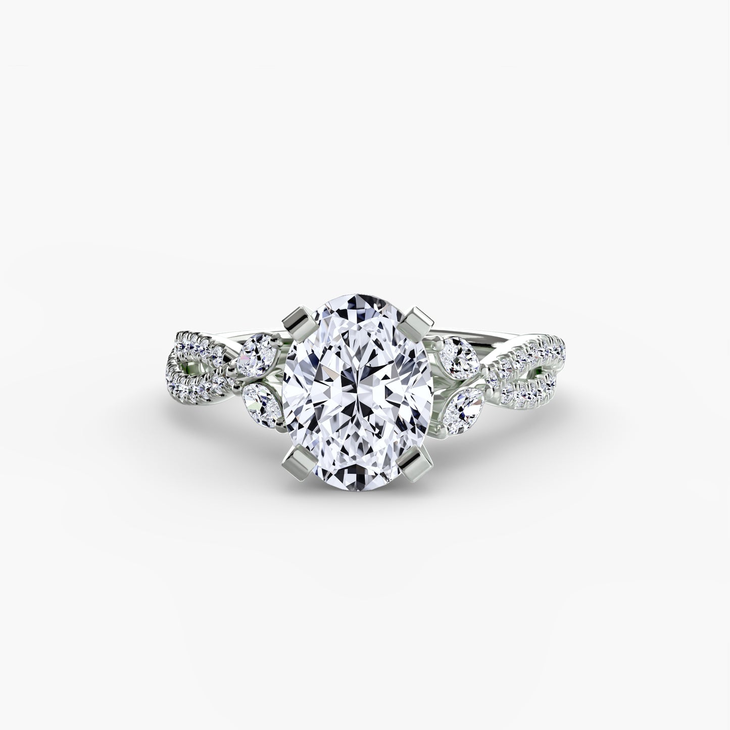 Seraphina diamond ring with Twist Pavé