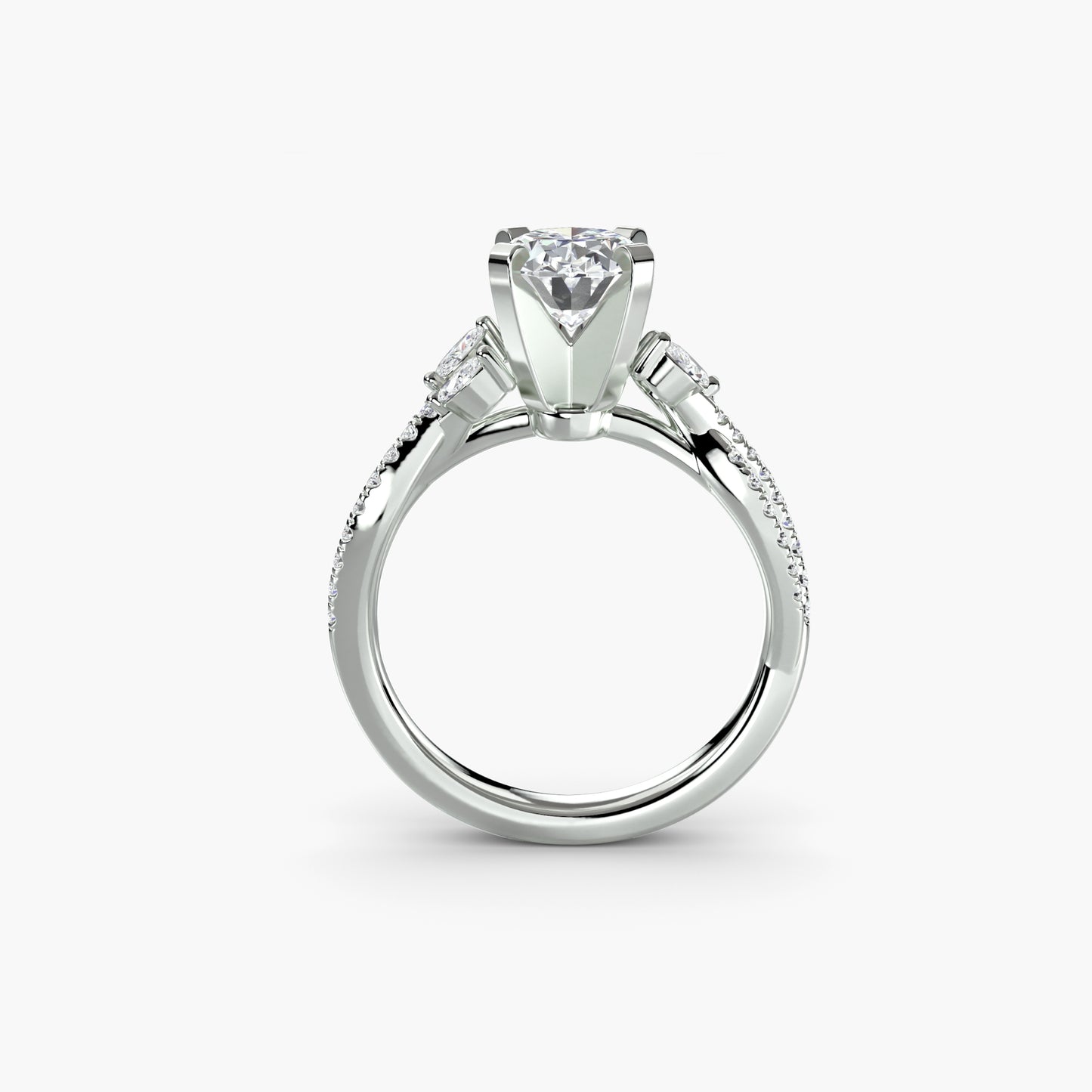 Seraphina diamond ring with Twist Pavé