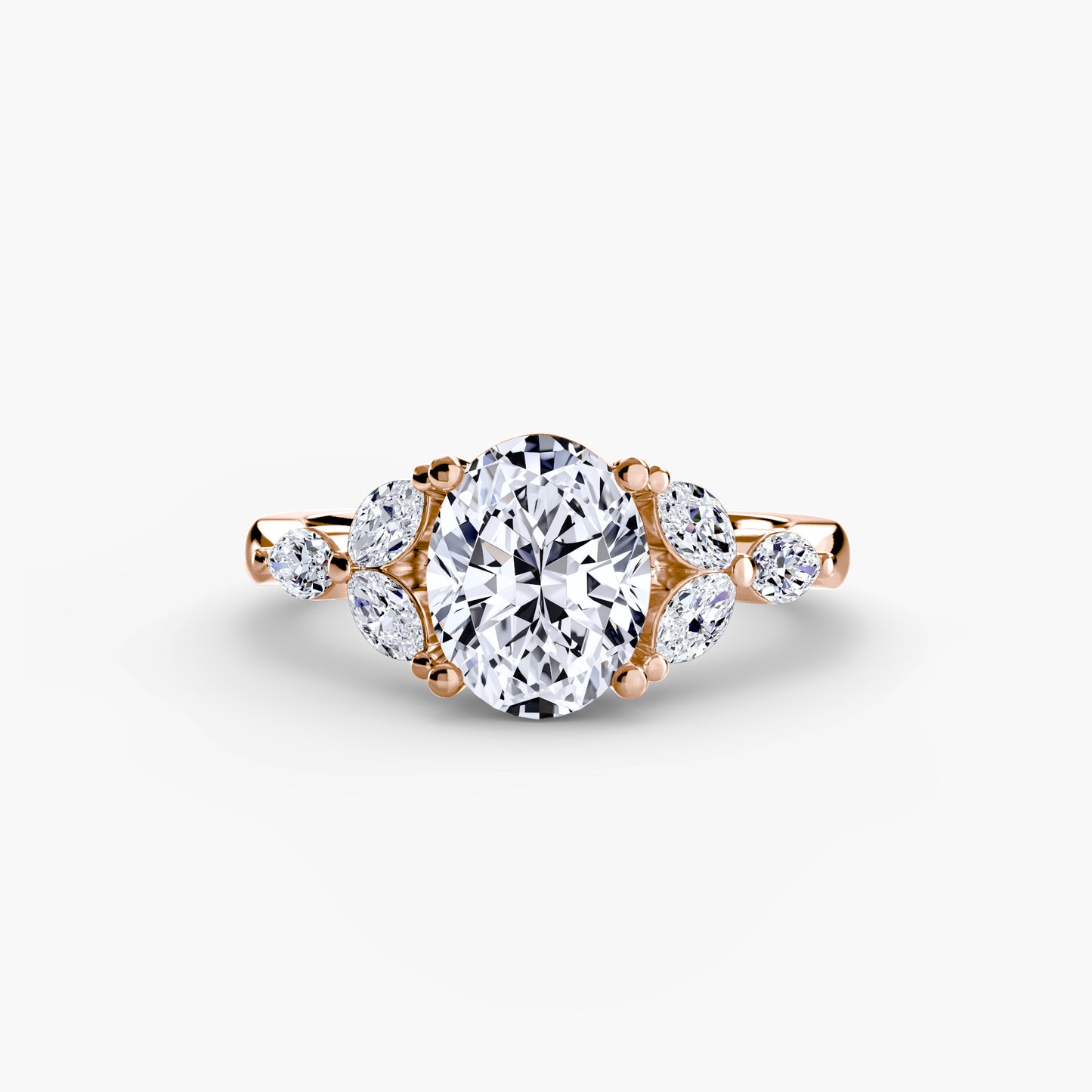 Magnolia blossom diamond Cluster Ring
