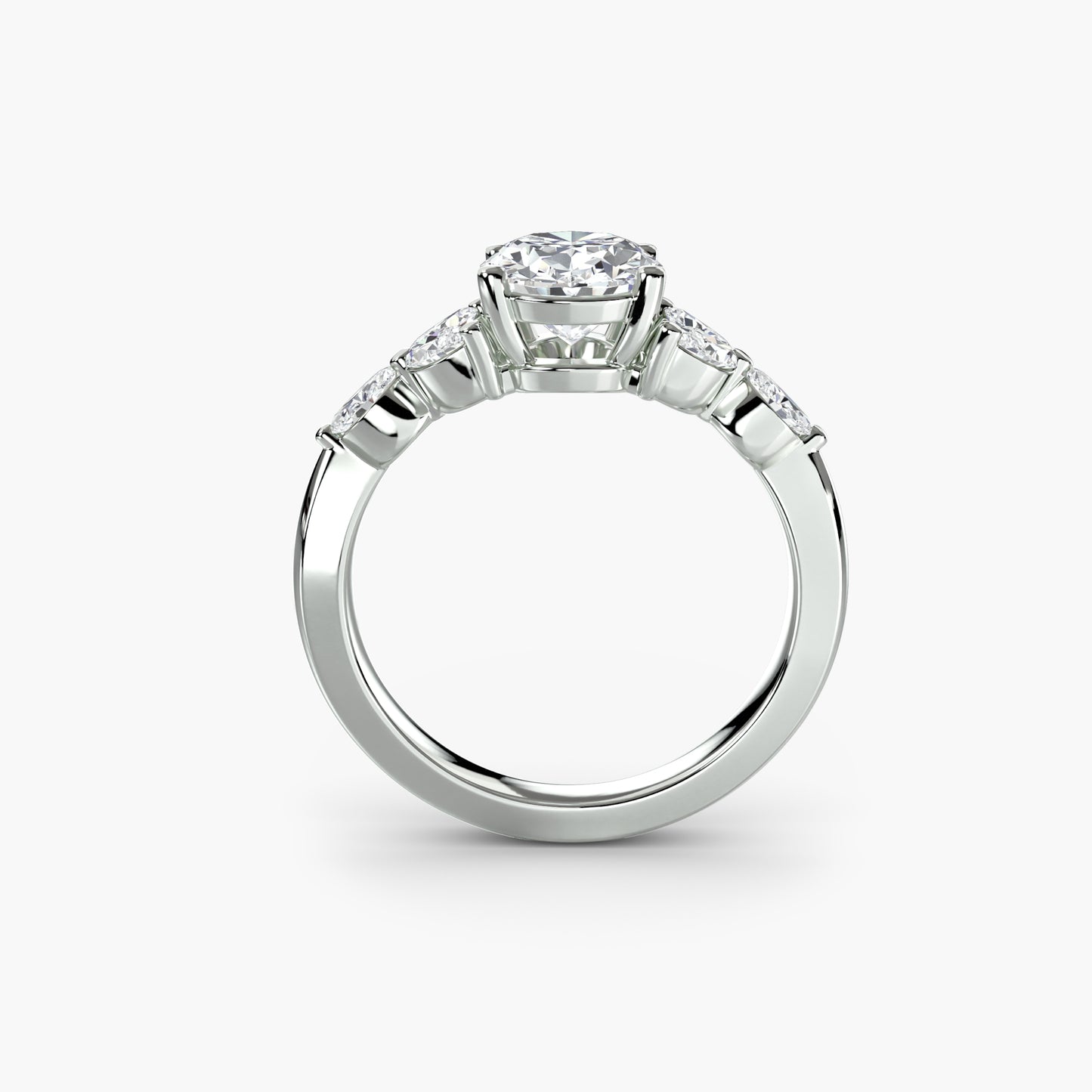 Magnolia blossom diamond Cluster Ring