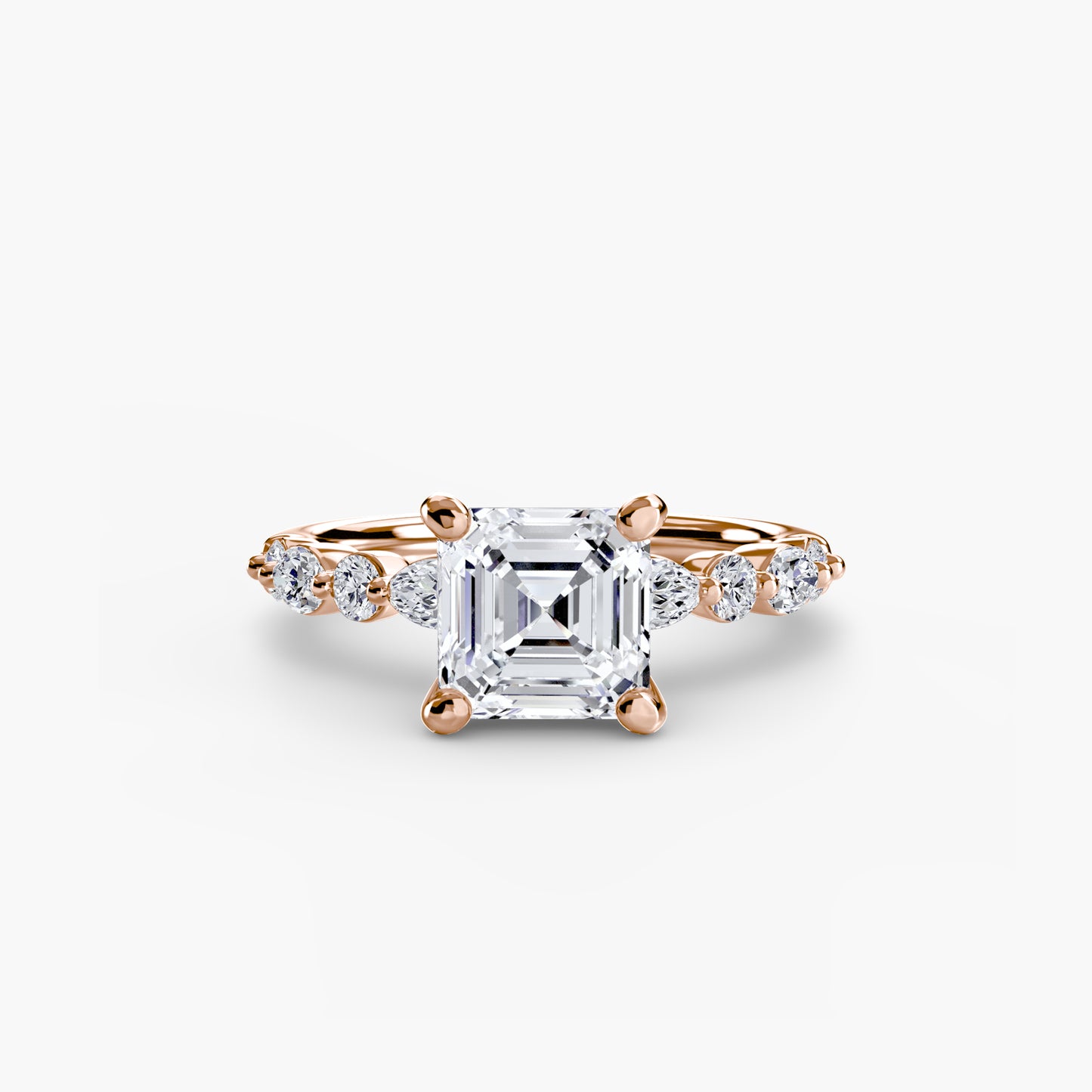 Celestial Nebula Solitaire diamond ring with Eternity Pavé