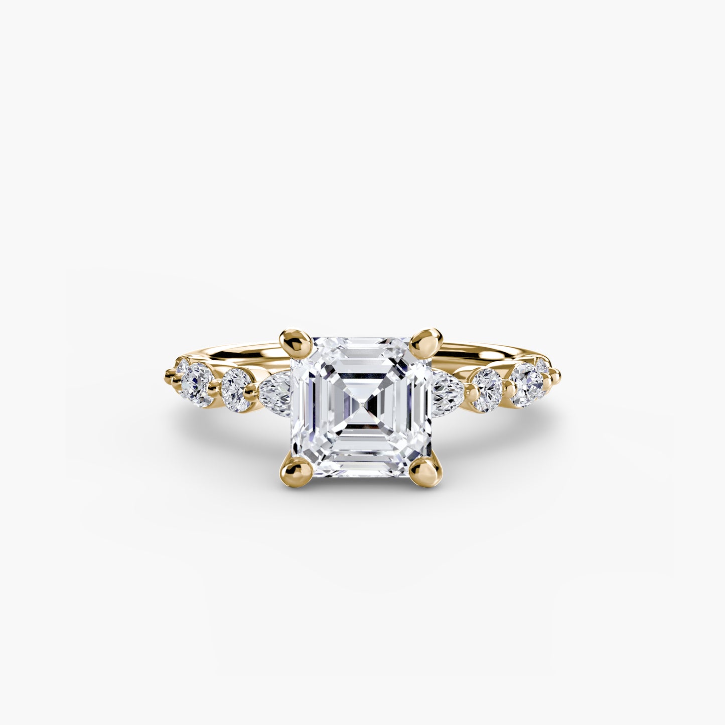 Celestial Nebula Solitaire diamond ring with Eternity Pavé