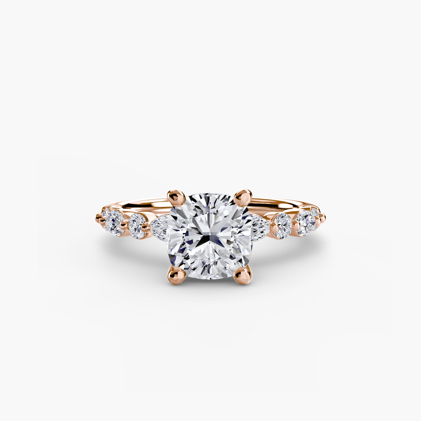 Celestial Nebula Solitaire diamond ring with Eternity Pavé