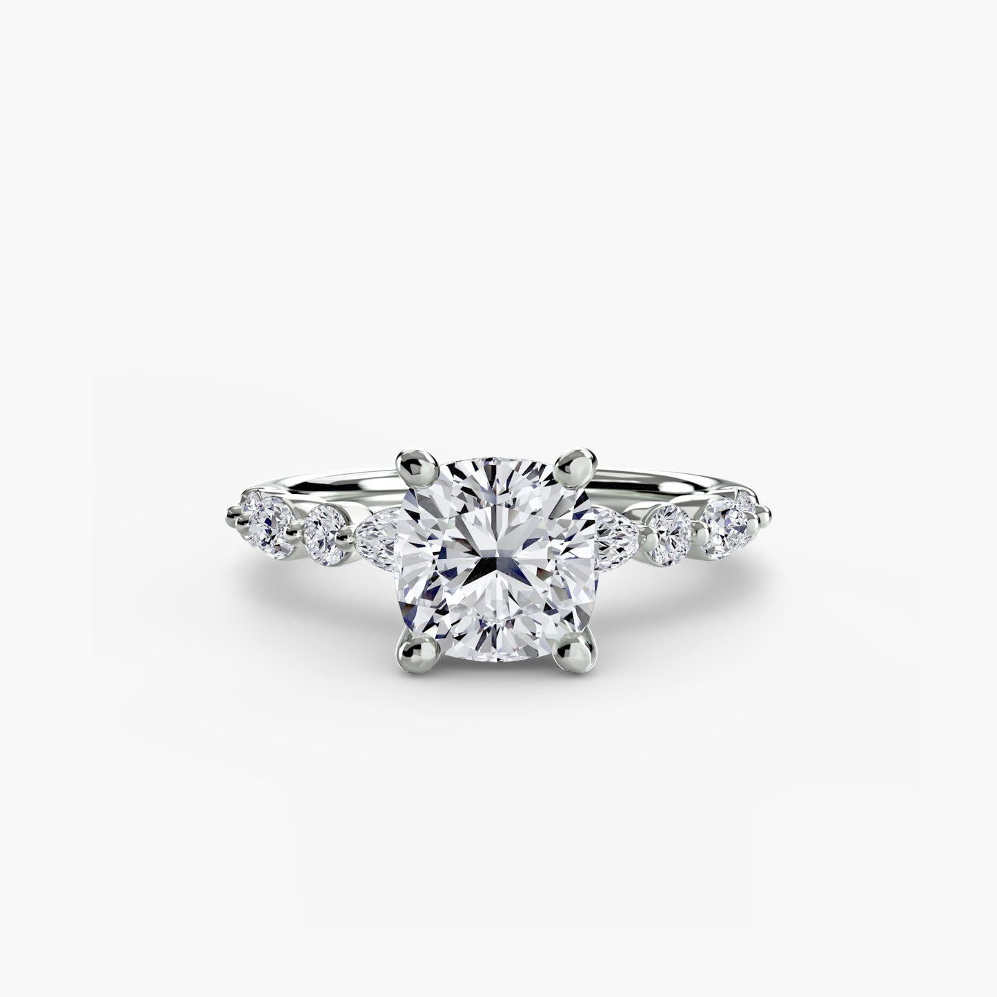Celestial Nebula Solitaire diamond ring with Eternity Pavé