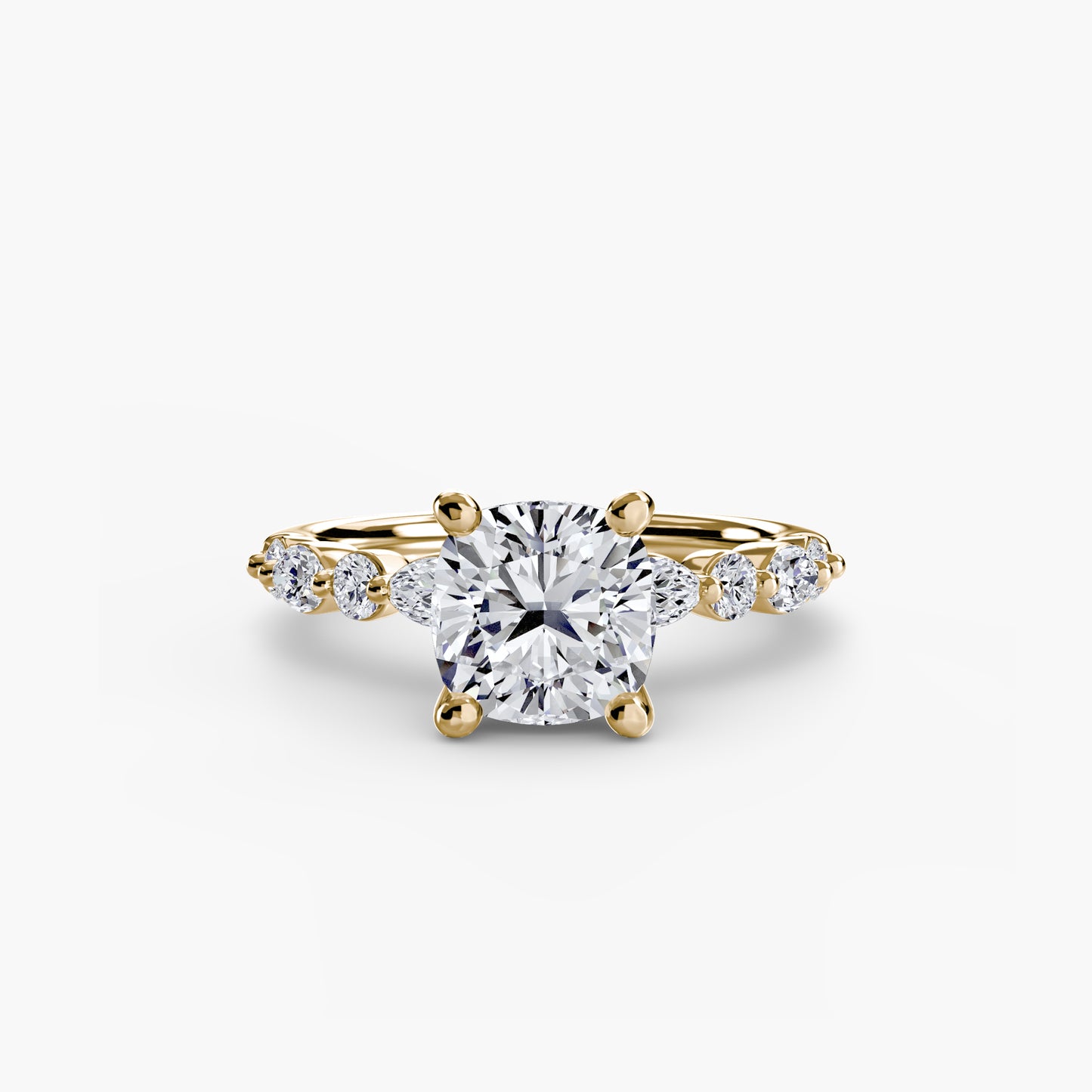 Celestial Nebula Solitaire diamond ring with Eternity Pavé