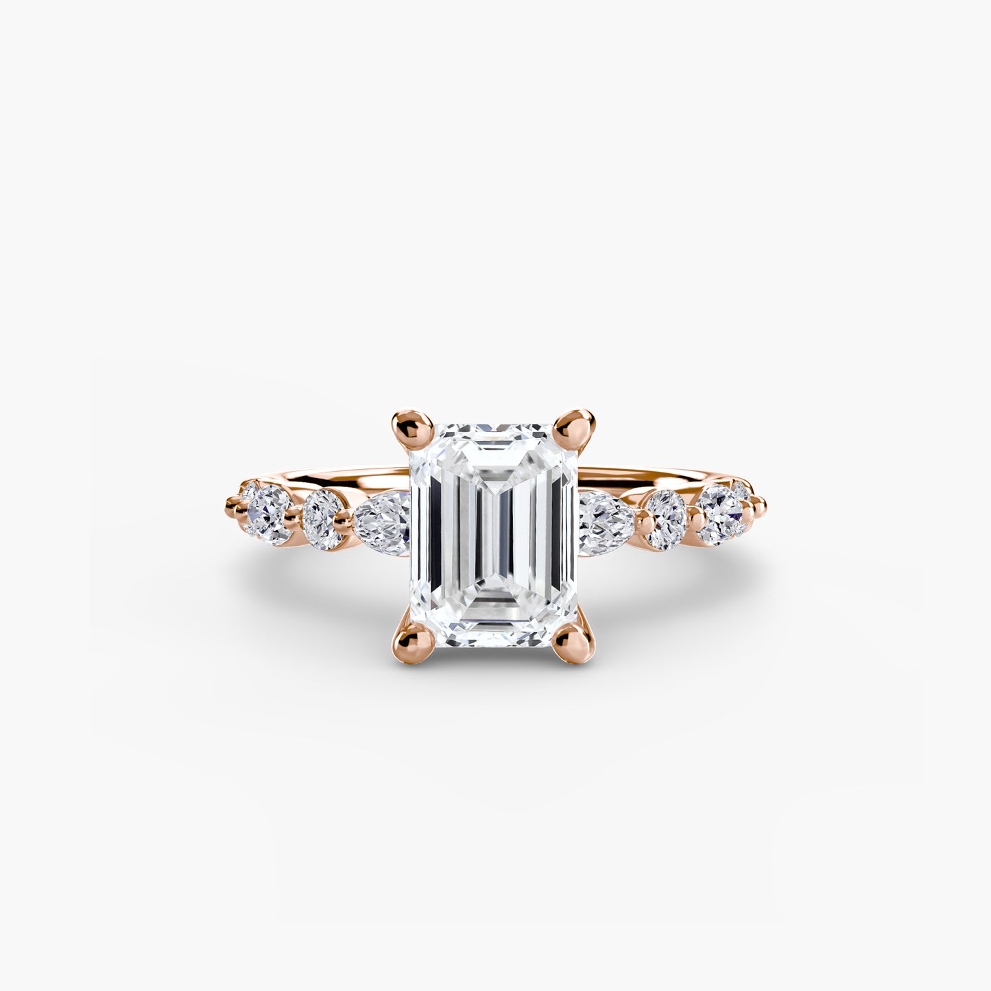 Celestial Nebula Solitaire diamond ring with Eternity Pavé