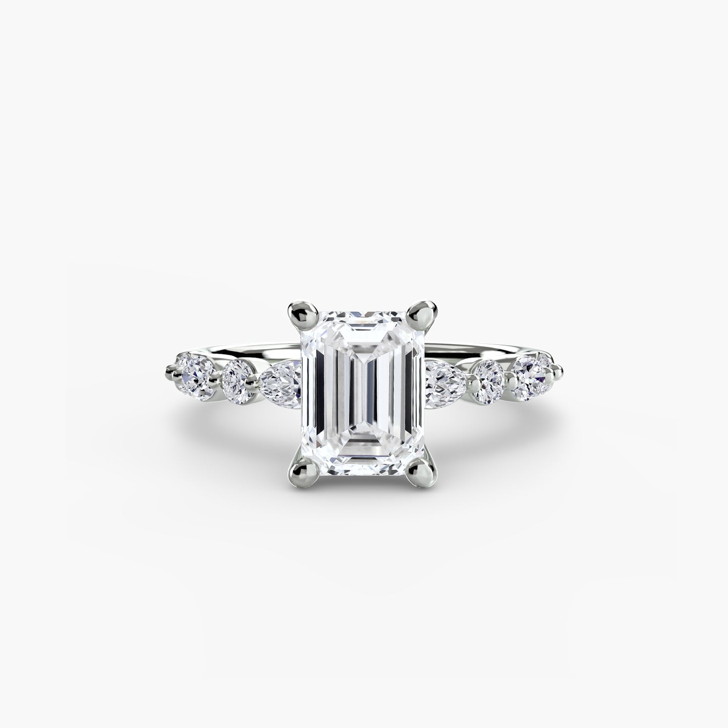 Celestial Nebula Solitaire diamond ring with Eternity Pavé