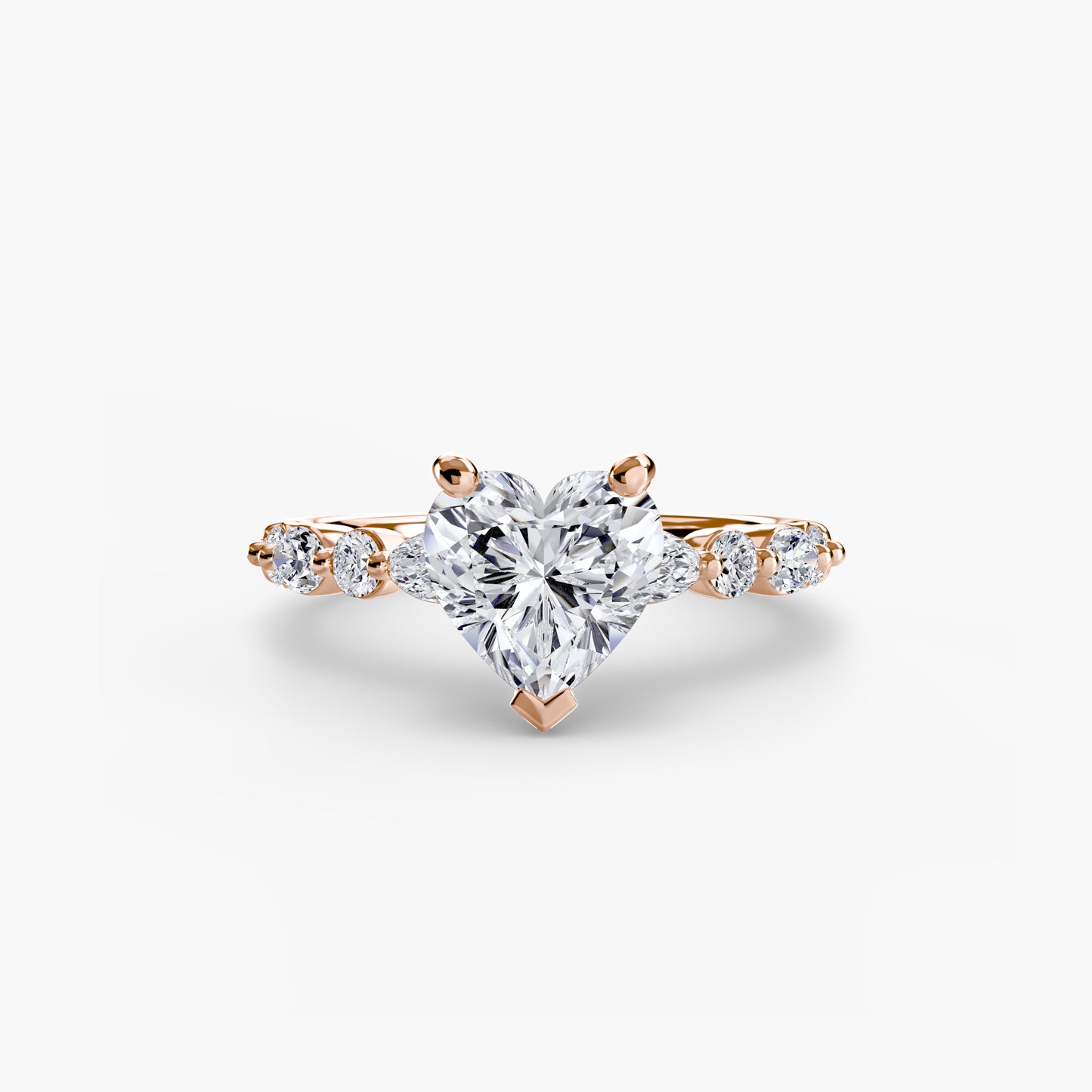 Celestial Nebula Solitaire diamond ring with Eternity Pavé