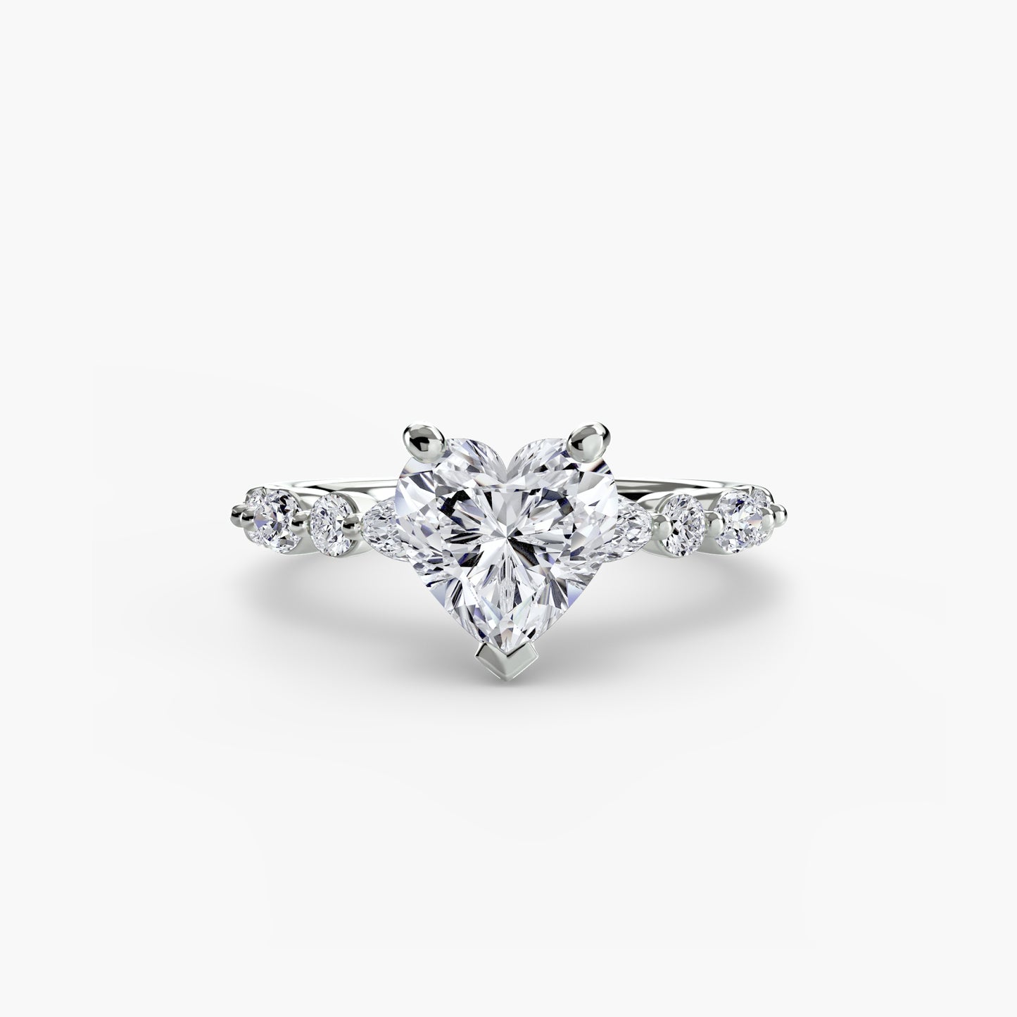 Celestial Nebula Solitaire diamond ring with Eternity Pavé