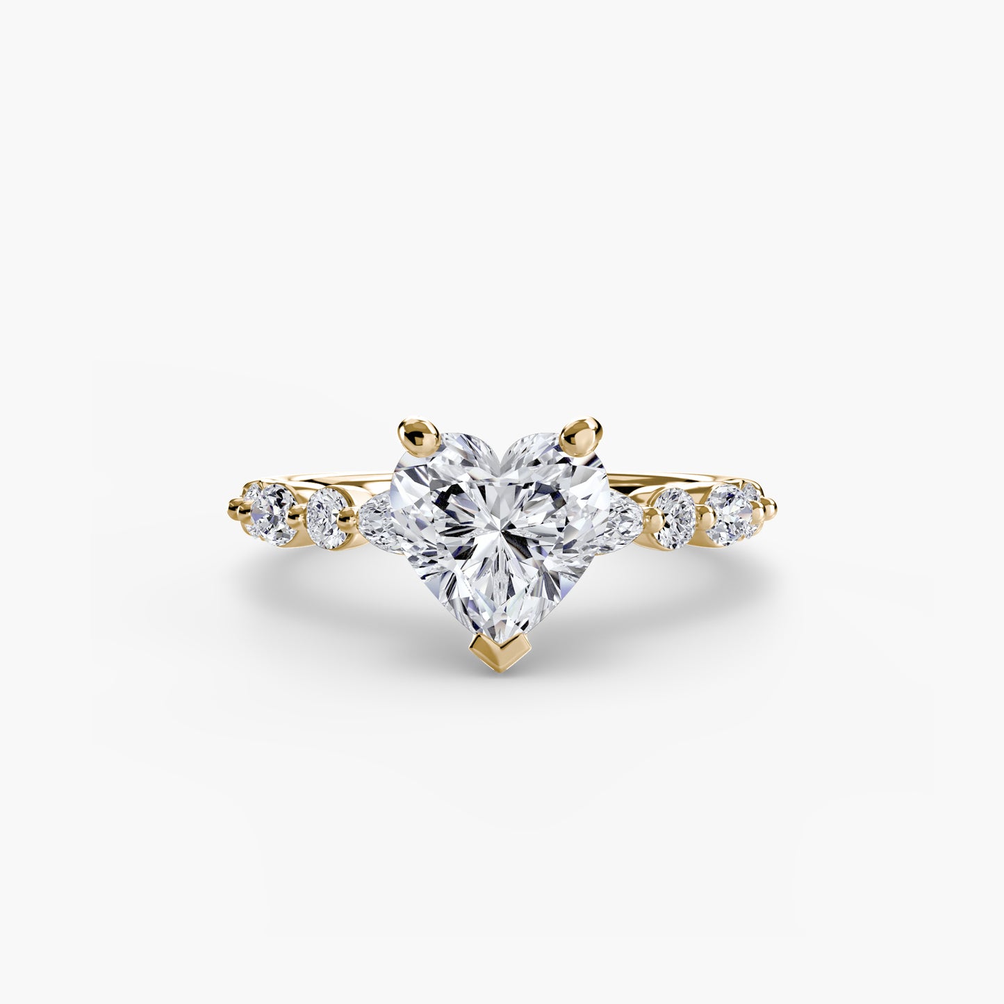 Celestial Nebula Solitaire diamond ring with Eternity Pavé