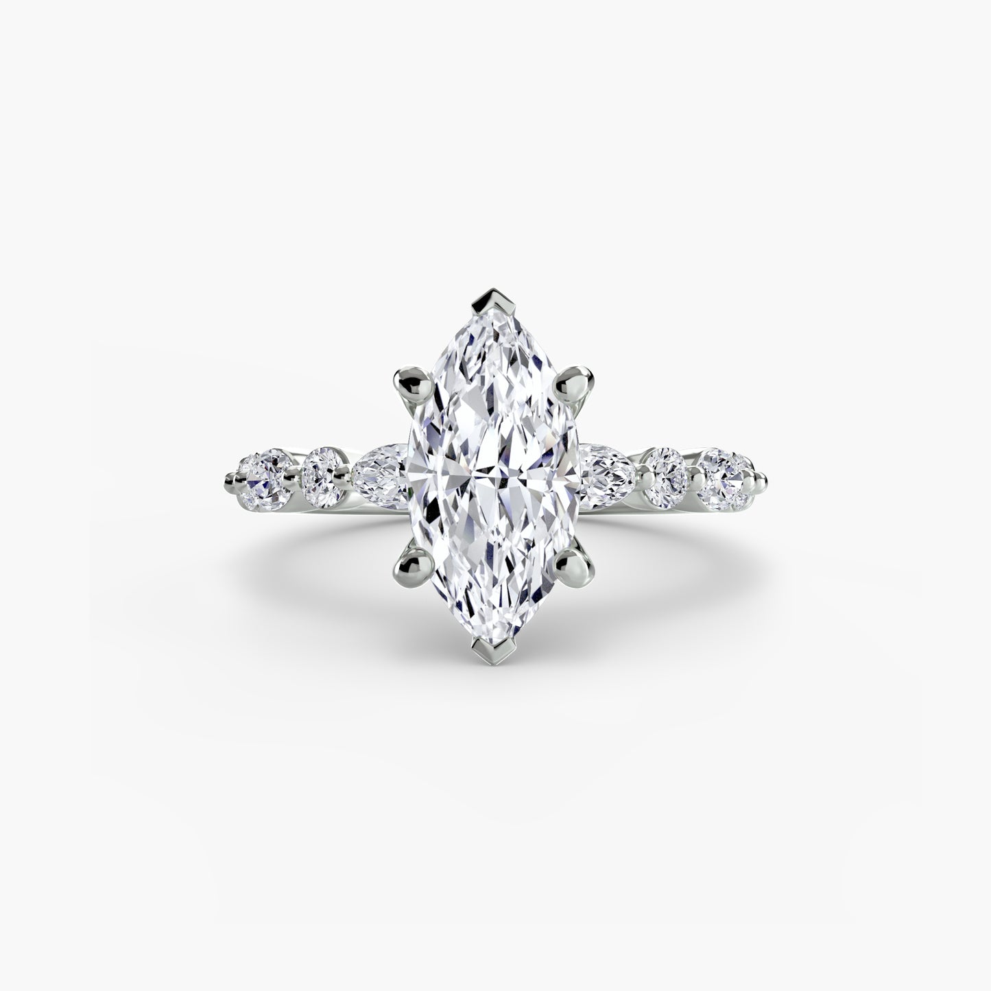 Celestial Nebula Solitaire diamond ring with Eternity Pavé