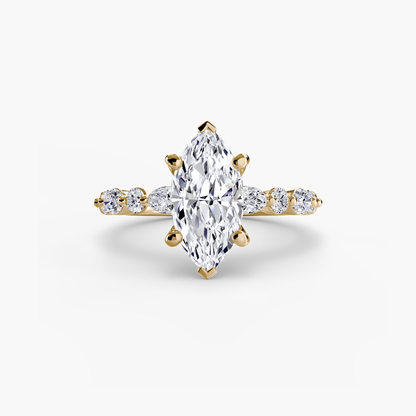 Celestial Nebula Solitaire diamond ring with Eternity Pavé