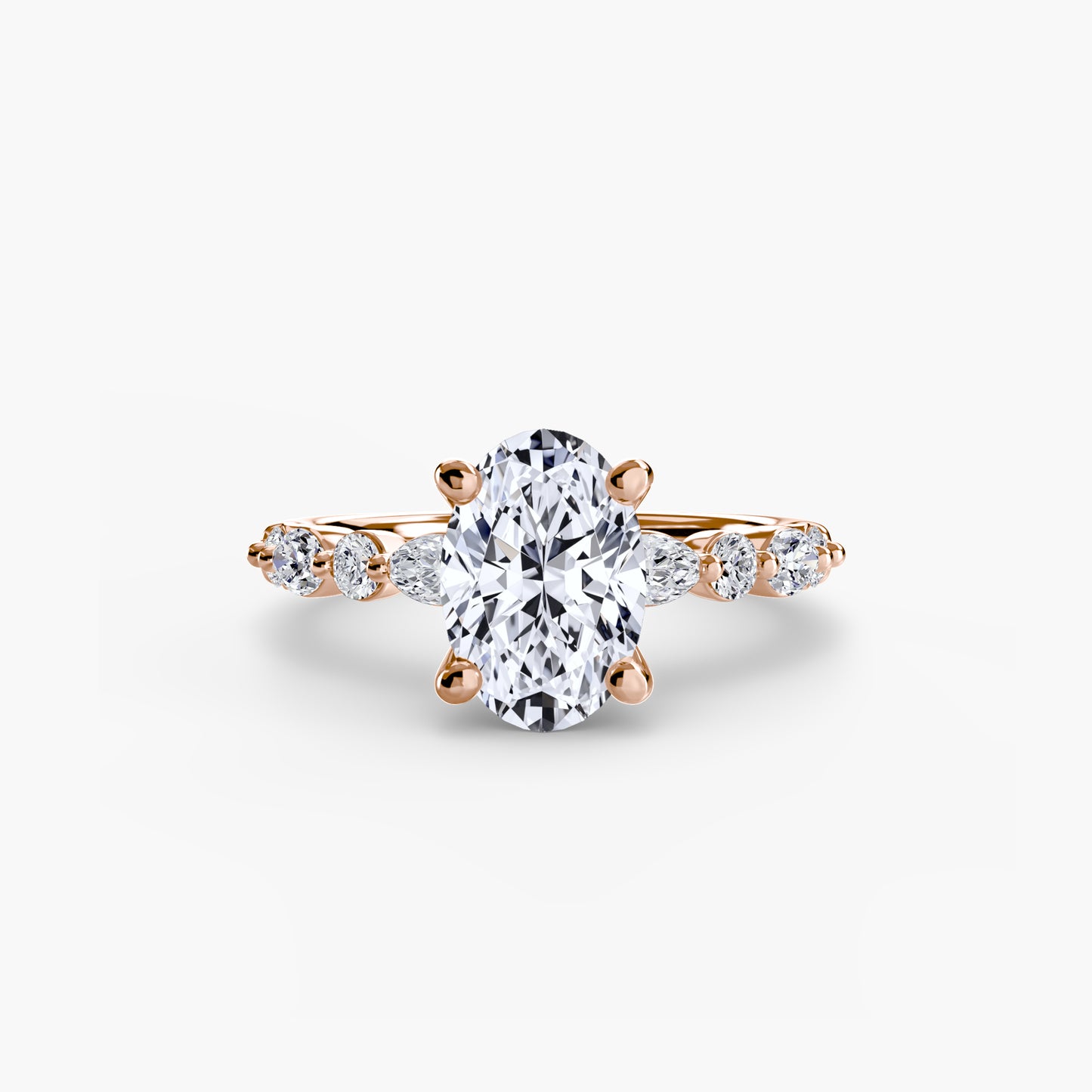 Celestial Nebula Solitaire diamond ring with Eternity Pavé