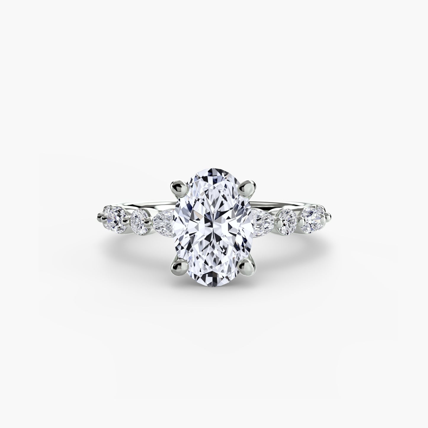 Celestial Nebula Solitaire diamond ring with Eternity Pavé