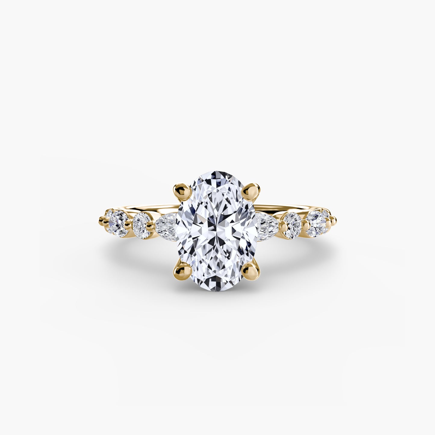 Celestial Nebula Solitaire diamond ring with Eternity Pavé