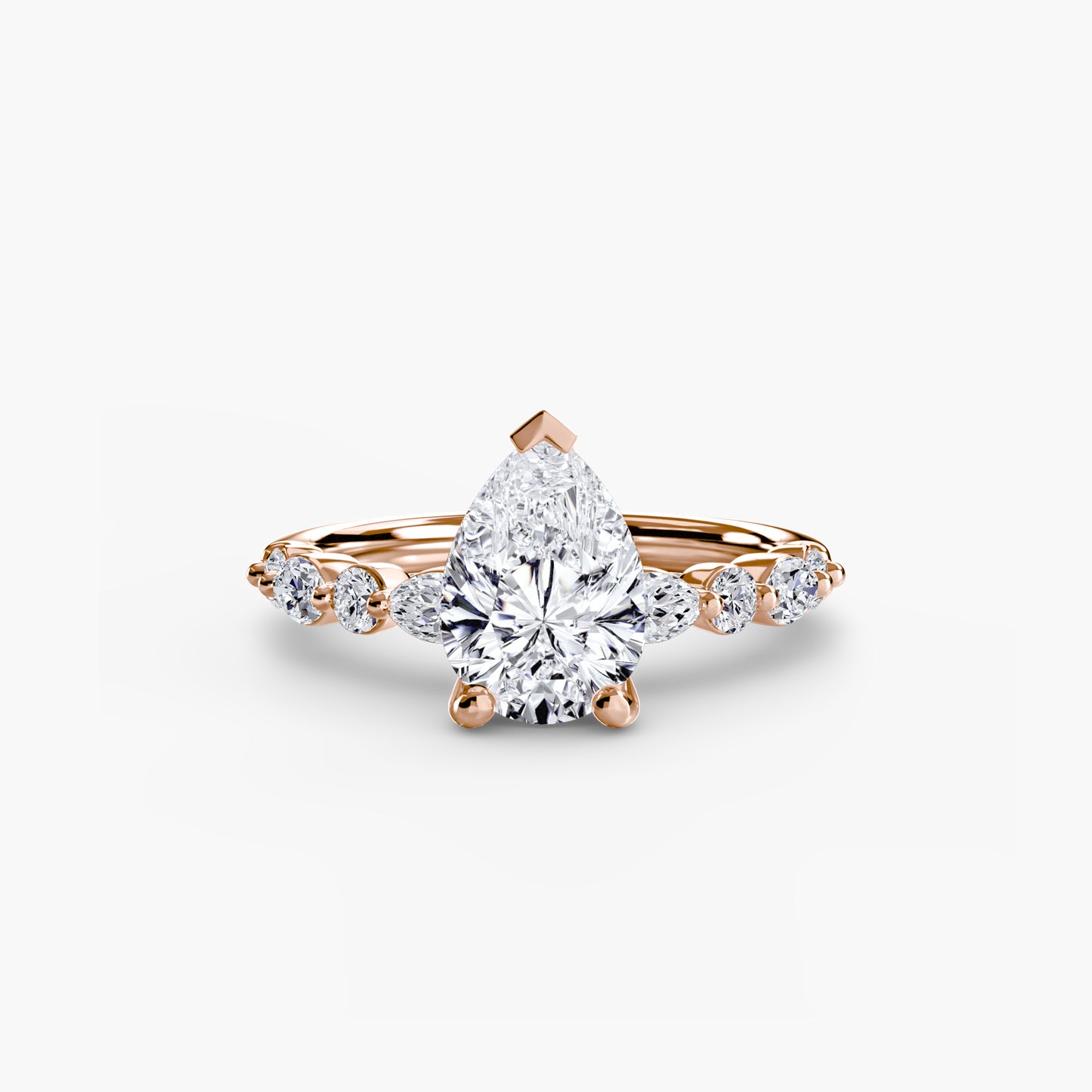 Celestial Nebula Solitaire diamond ring with Eternity Pavé