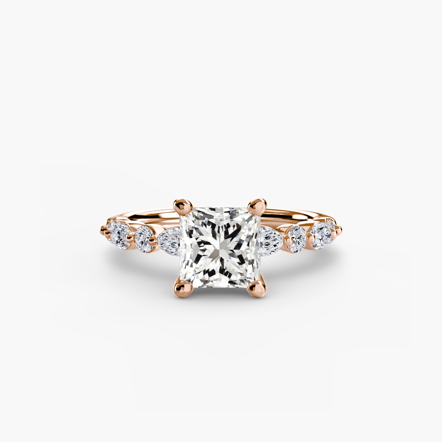 Celestial Nebula Solitaire diamond ring with Eternity Pavé