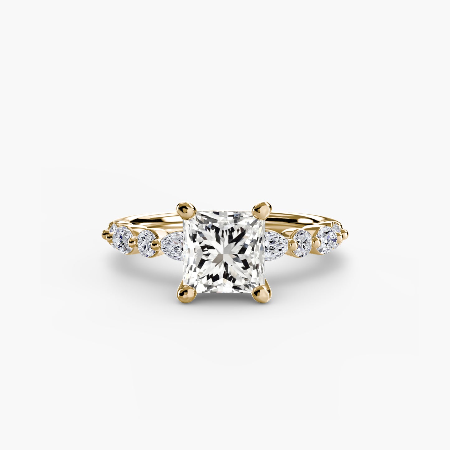 Celestial Nebula Solitaire diamond ring with Eternity Pavé