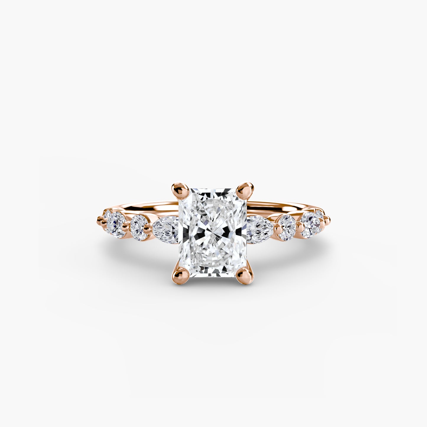 Celestial Nebula Solitaire diamond ring with Eternity Pavé