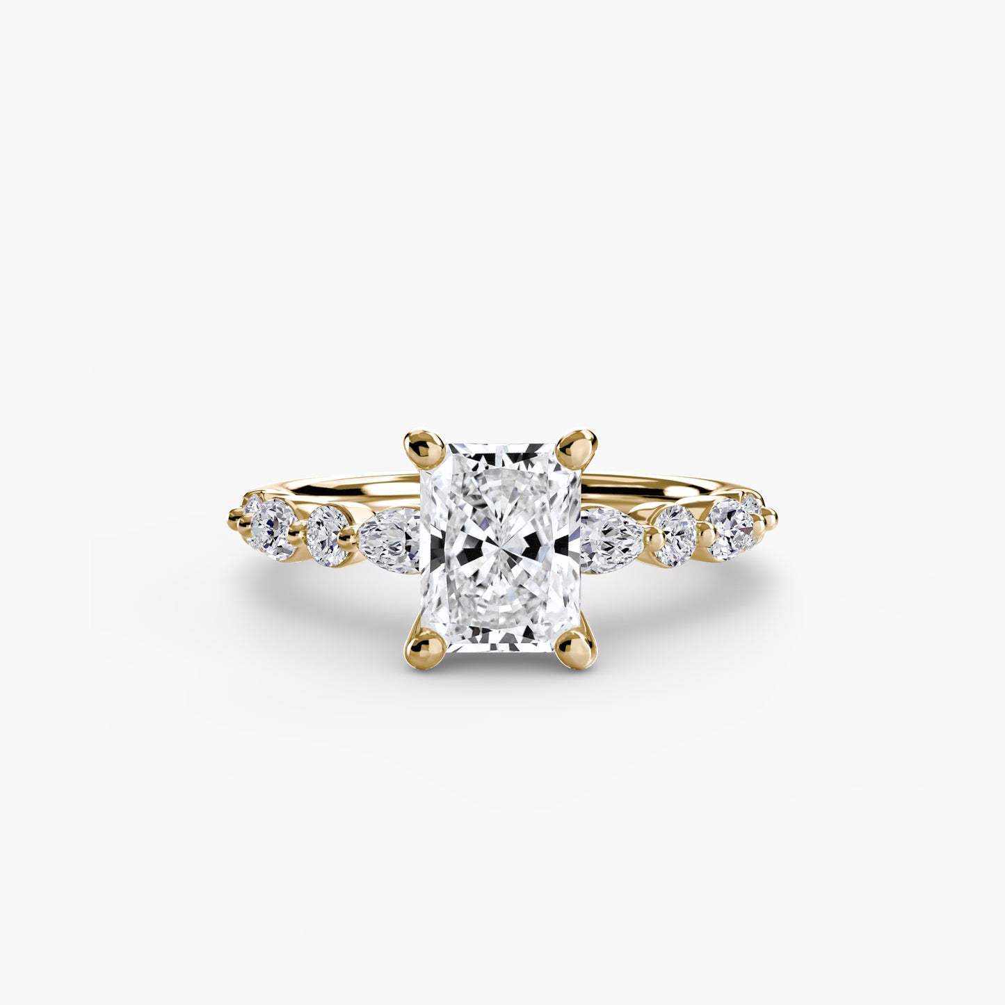Celestial Nebula Solitaire diamond ring with Eternity Pavé