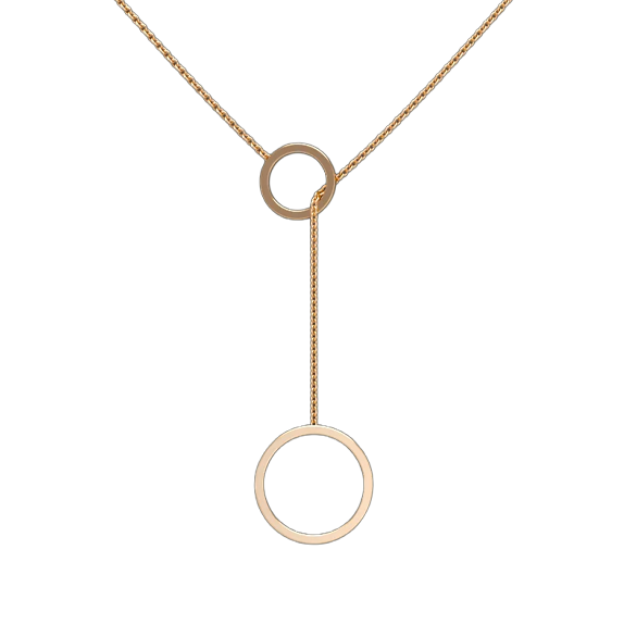 Circle Lariat Necklace