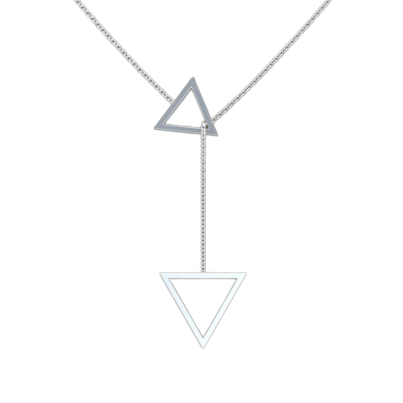 Triangle Lariat Necklace