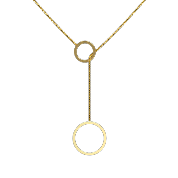 Circle Lariat Necklace