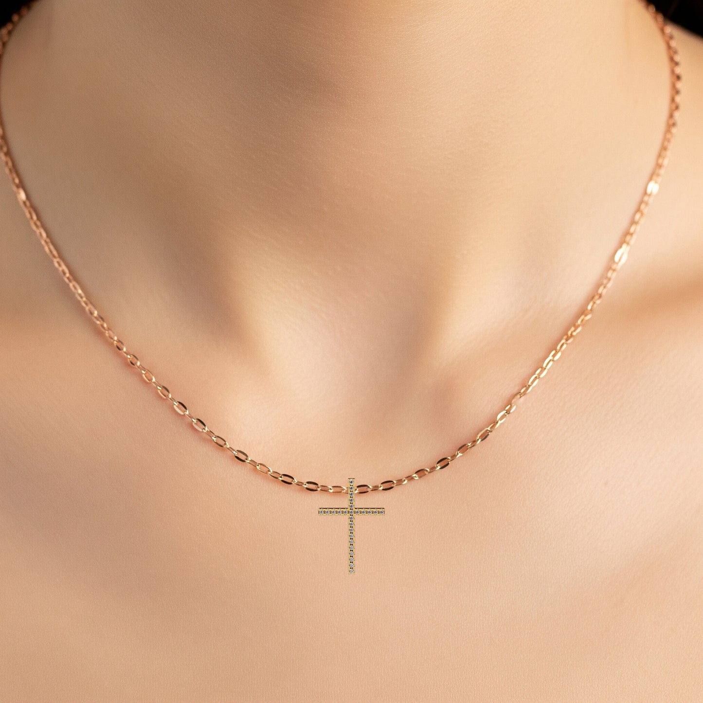 Diamond pavé Cross Pendant