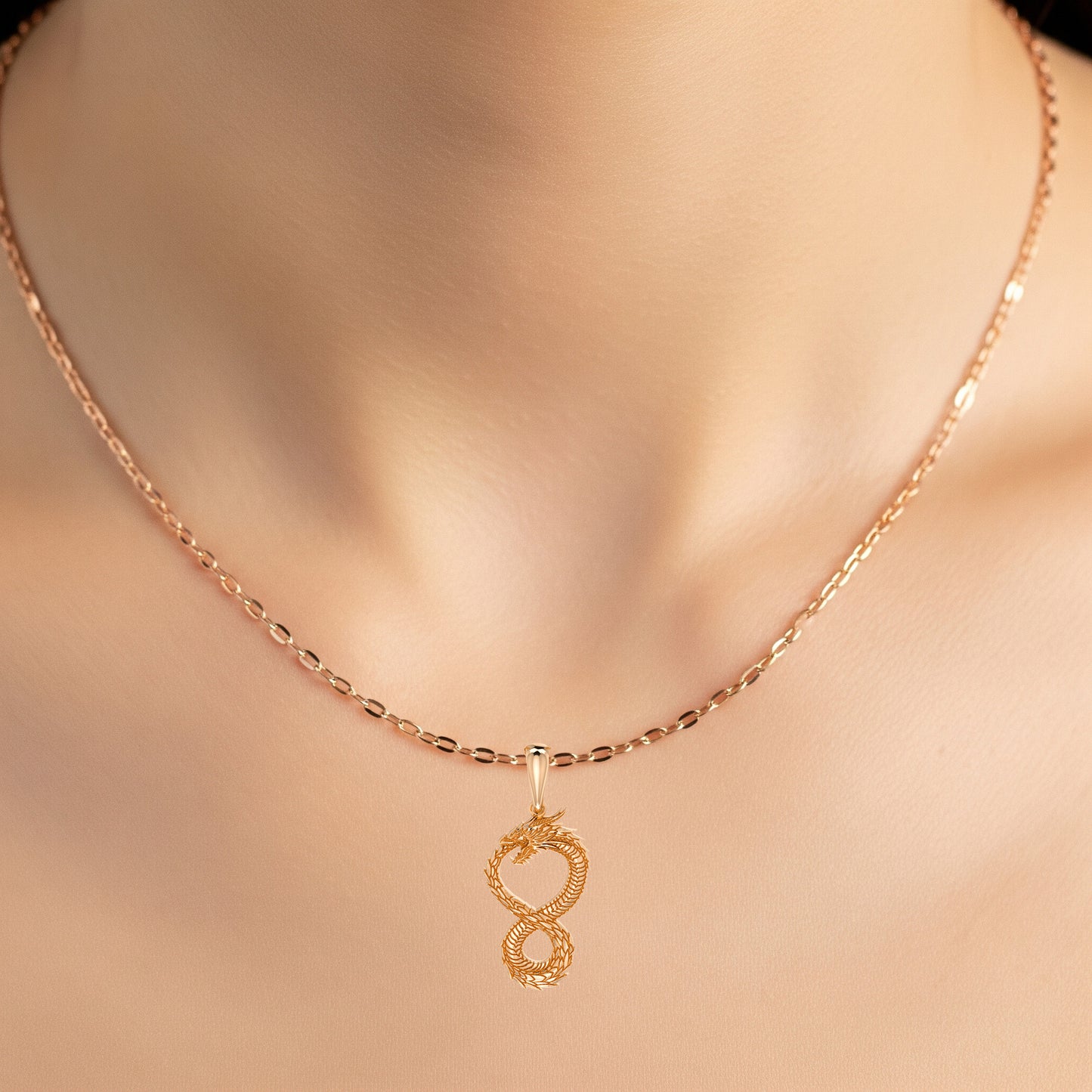 Dragon infinity ouroboros pendant