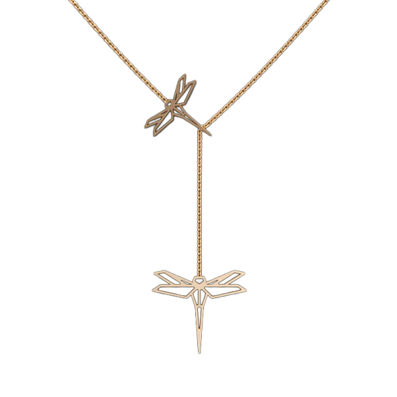 VCL Dragonfly Lariat Necklace